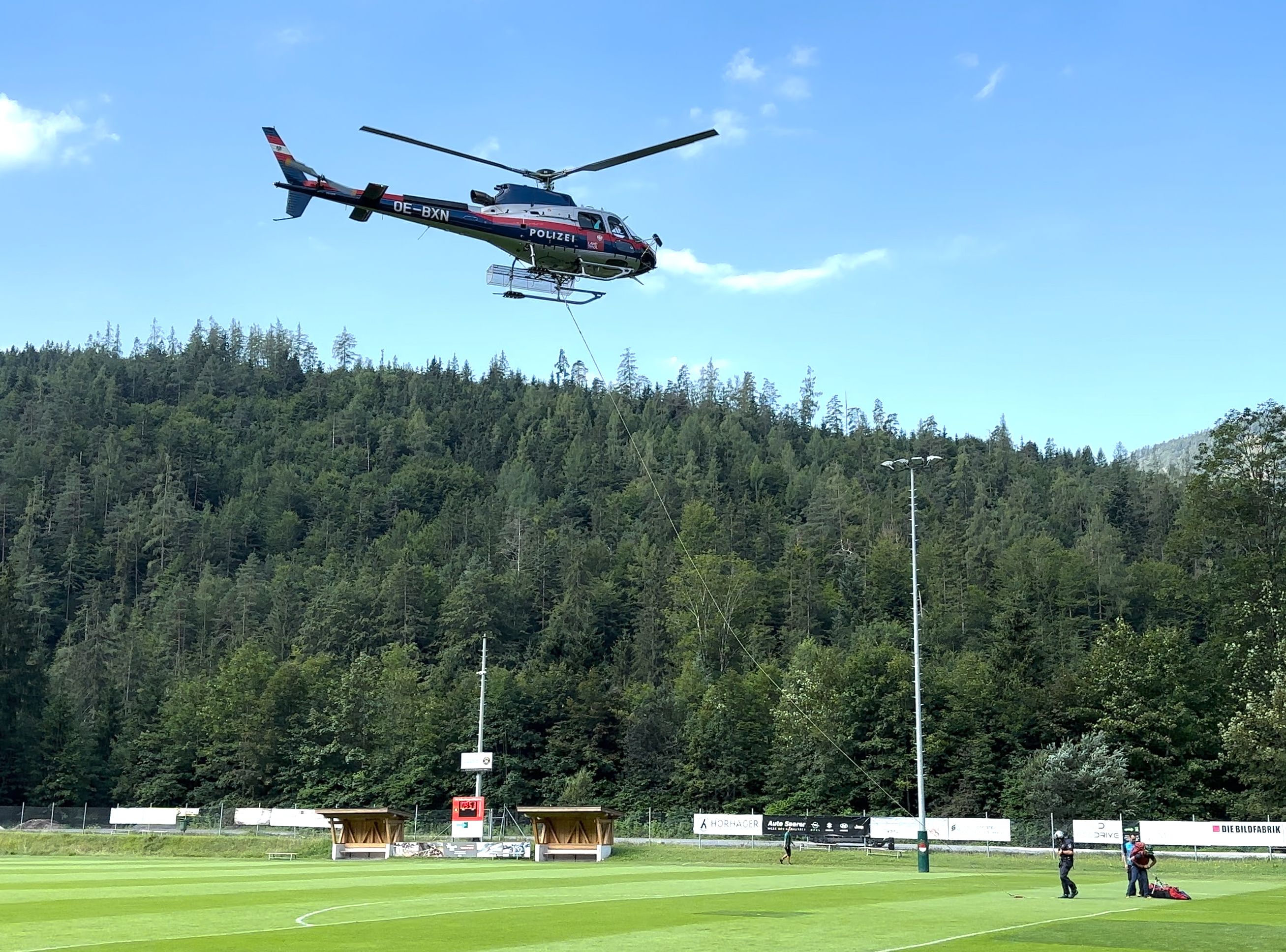 An der Suchaktion beteiligte sich u.a. auch ein Polizeihubschrauber.