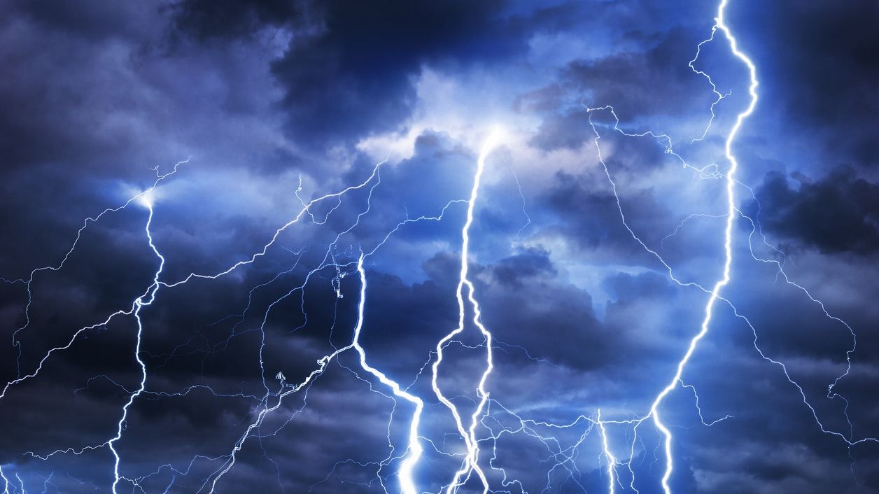 Wetter Unwetter Gewitter Symbol