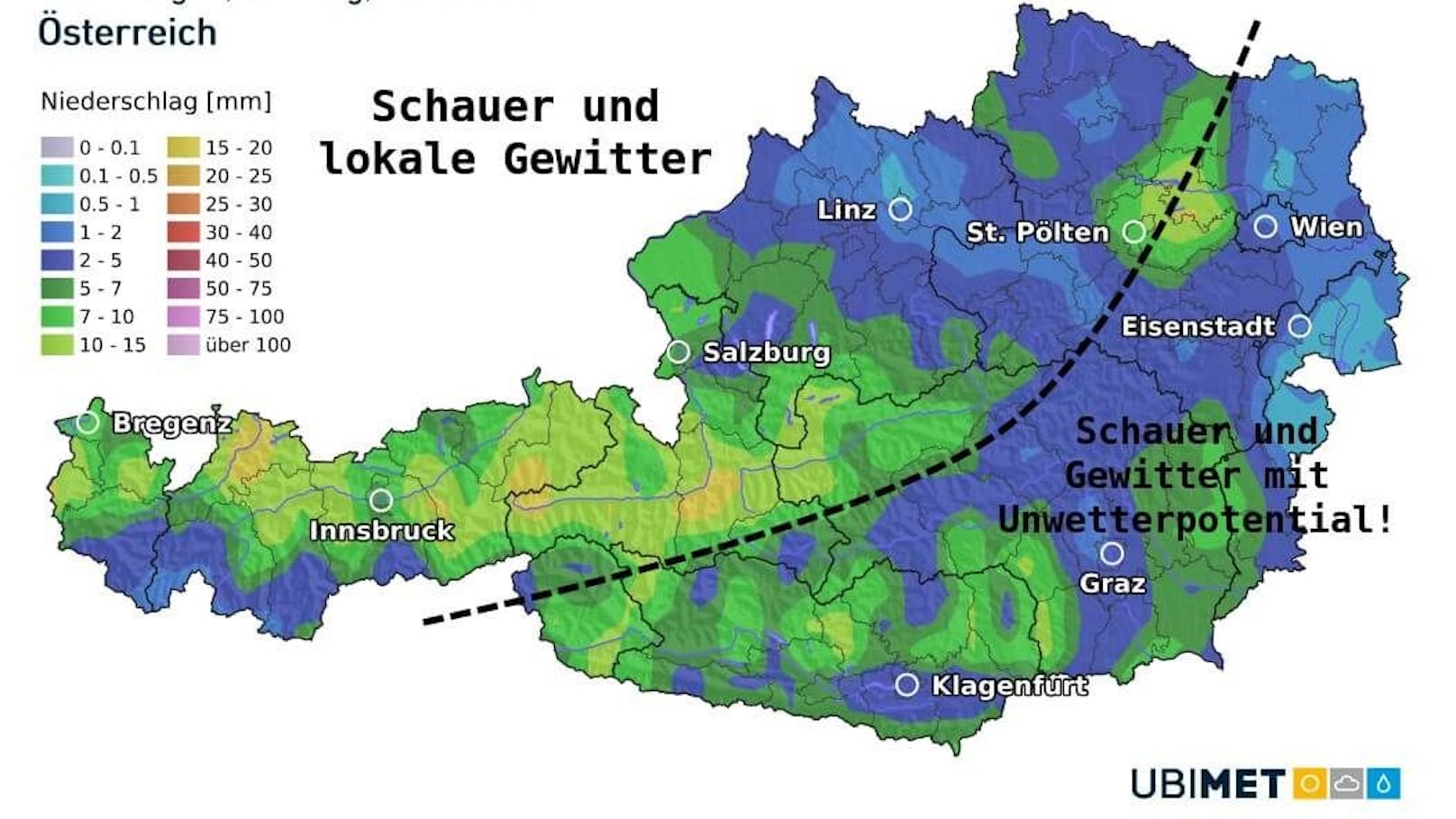 Kaltfront kommt – Unwetter mit Hagel und Sturmböen