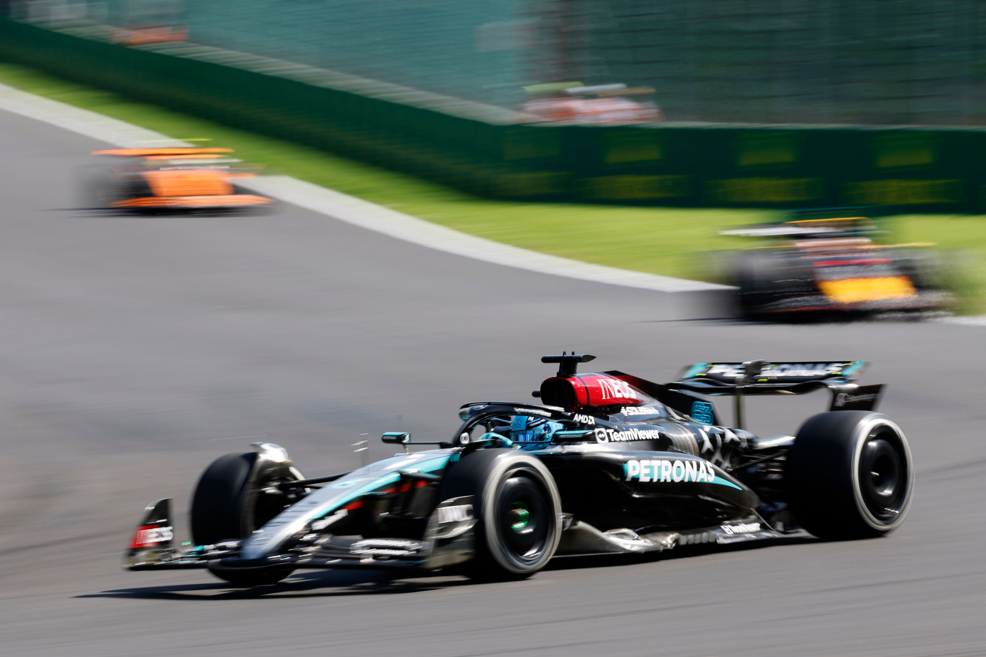 George Russell in Spa.