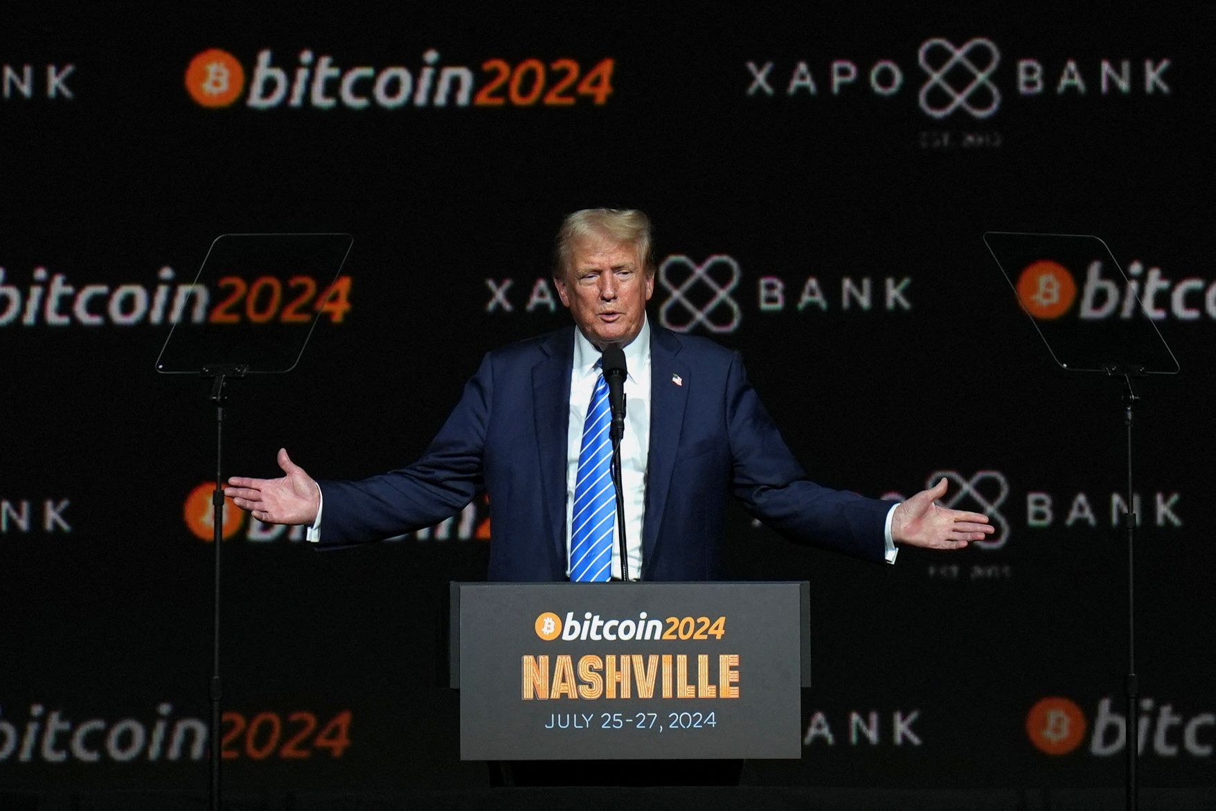 Donald Trump sprach bei der Bitcoin-Konferenz und sagte der Branche seine Unterstützung zu, sollte er Präsident werden.