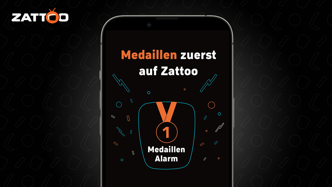 Olympische Sommerspiele 2024 mit Medaillen-Alarm von Zattoo.