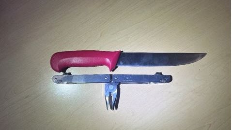 Das Messer wurde sichergestellt.