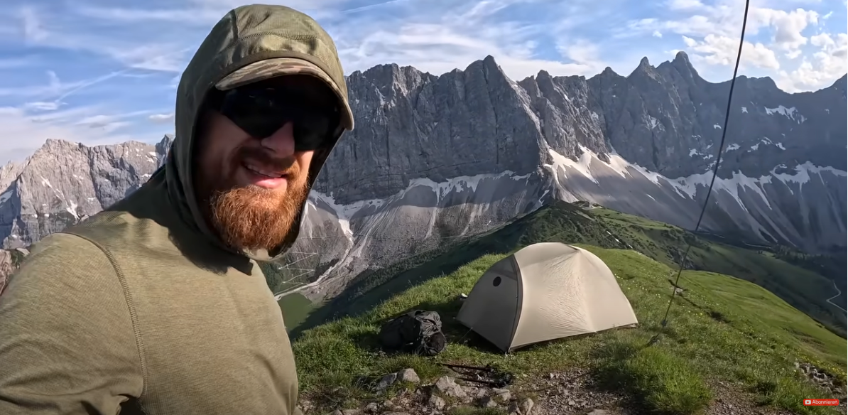 Meinecke schlug im Naturpark Karwendel illegal sein Zelt auf.