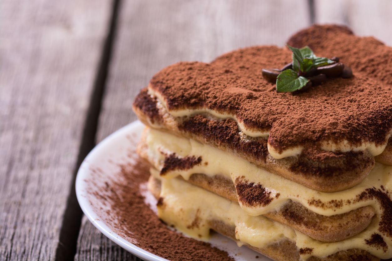 Ursprünglich wurde das Tiramisu von Linguanotto in einer runden Form gefertigt und als Tortenstück serviert.