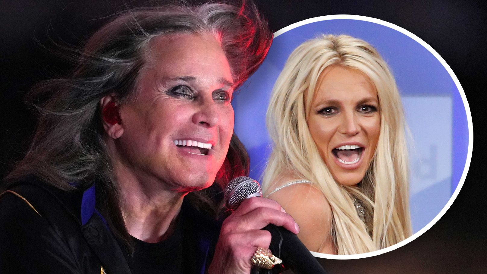 Ungleiches Duo: Ozzy Osbourne und Britney Spears.