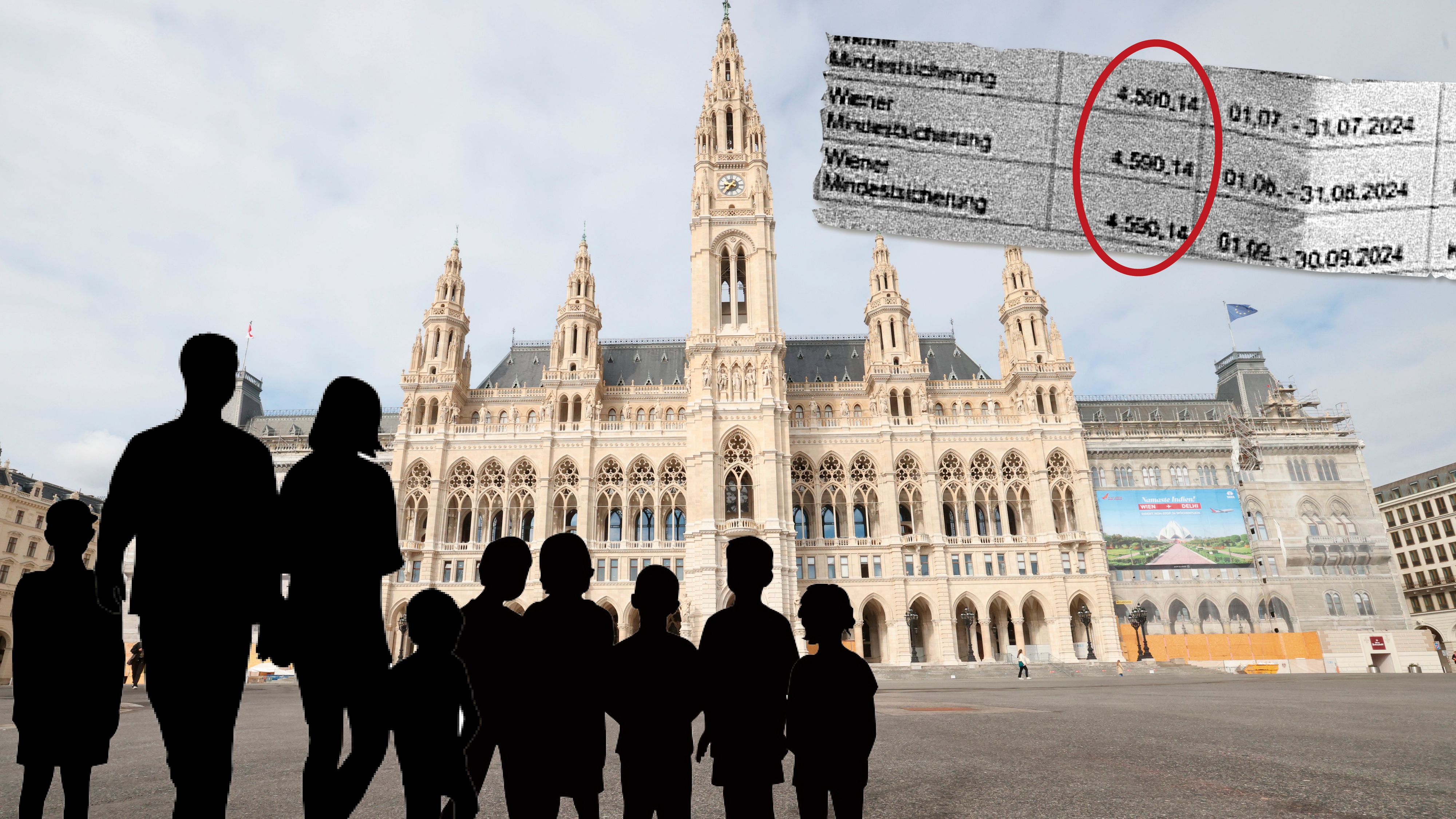 Eine neunköpfige Familie erhält in Wien 4.600 Euro monatlich - netto.