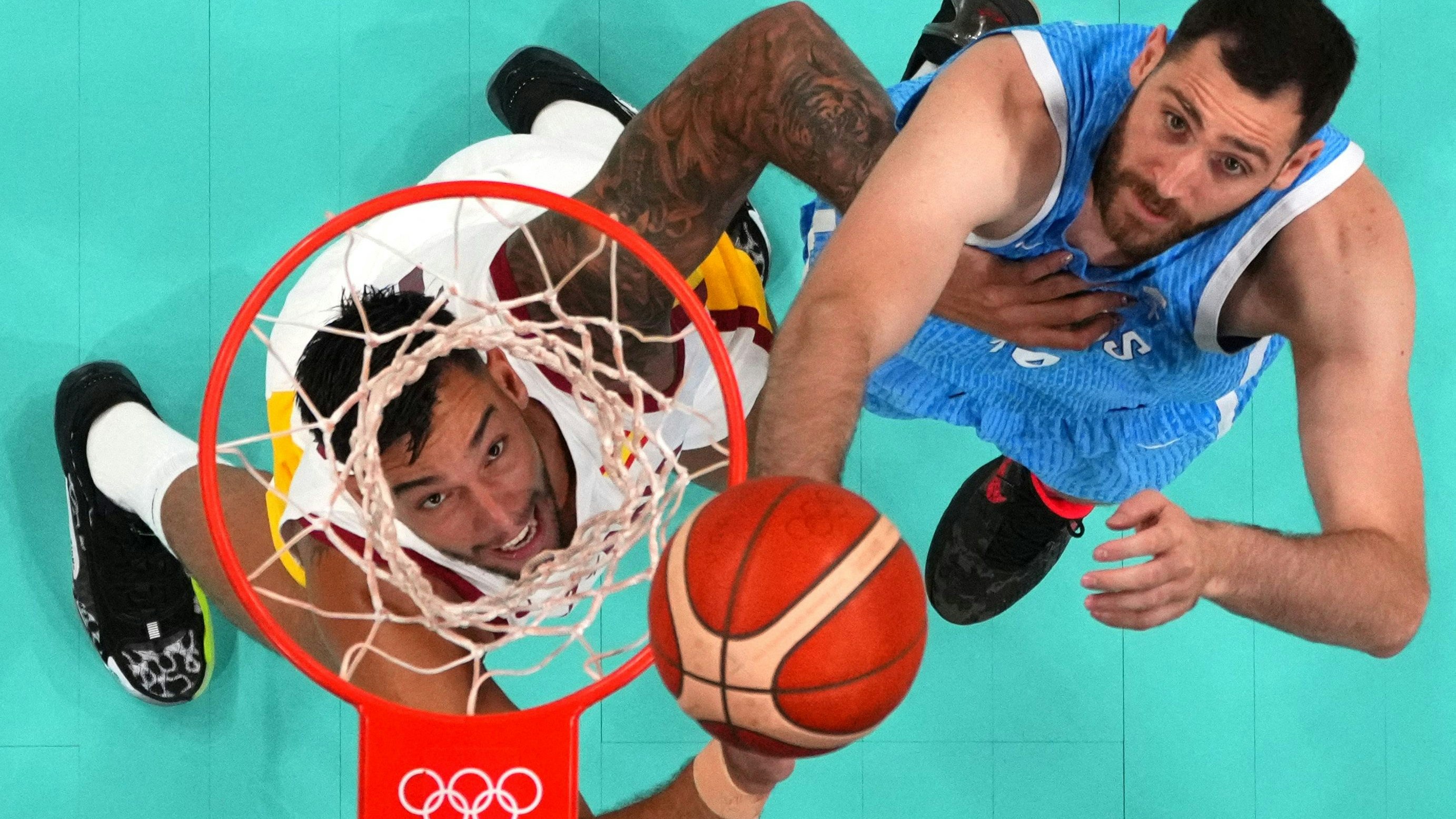 Bei Spanien gegen Griechenland musste das Runde ins Runde