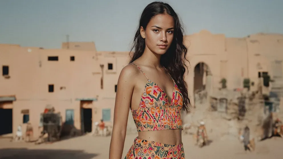 Echt ist an diesem Foto nur mehr die Kleidung, das Model wurde mittels Künstlicher Intelligenz erstellt.