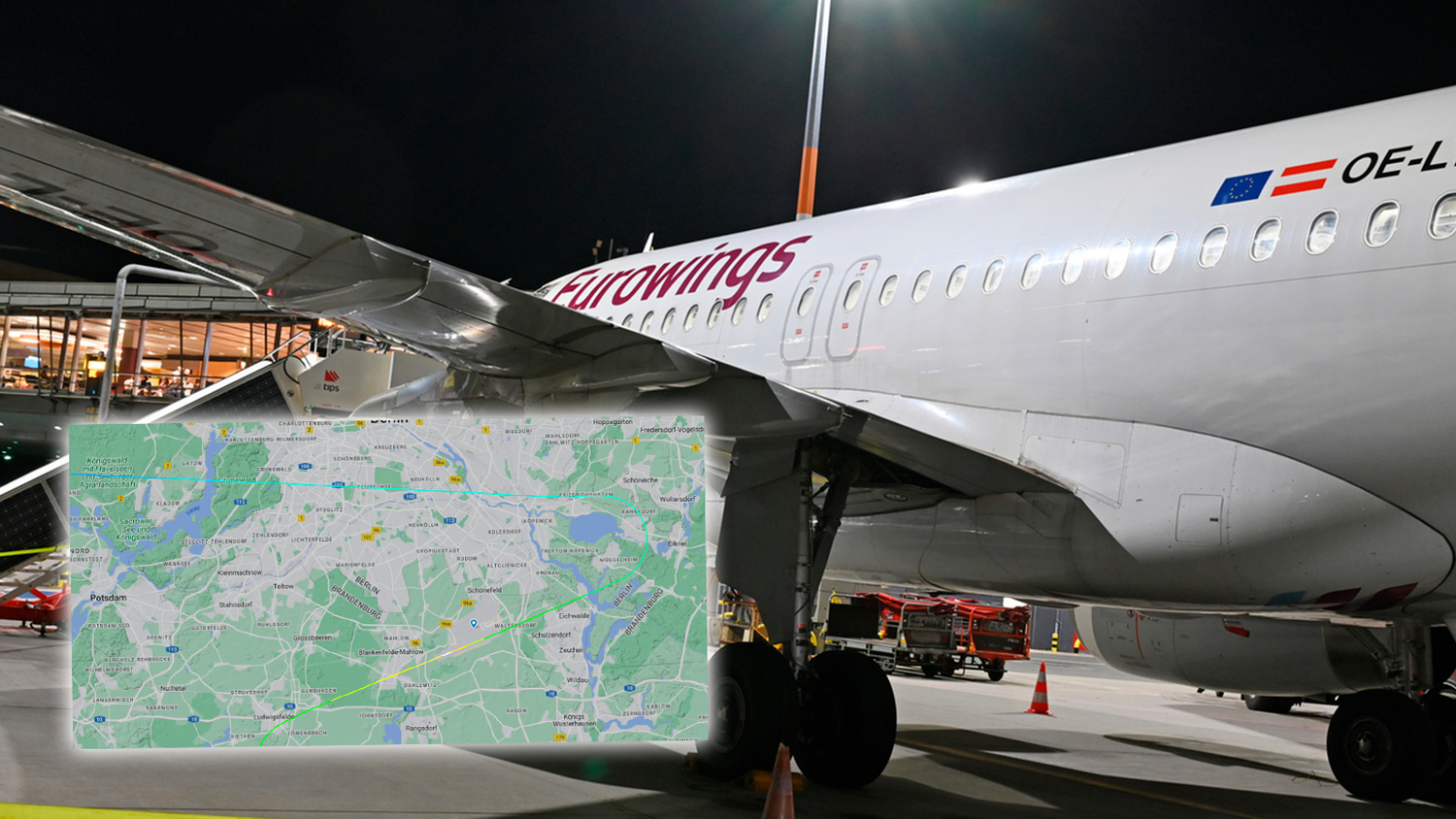 Das Flugzeug war bereits über der Landebahn, als es wieder durchstarten und abdrehen musste.