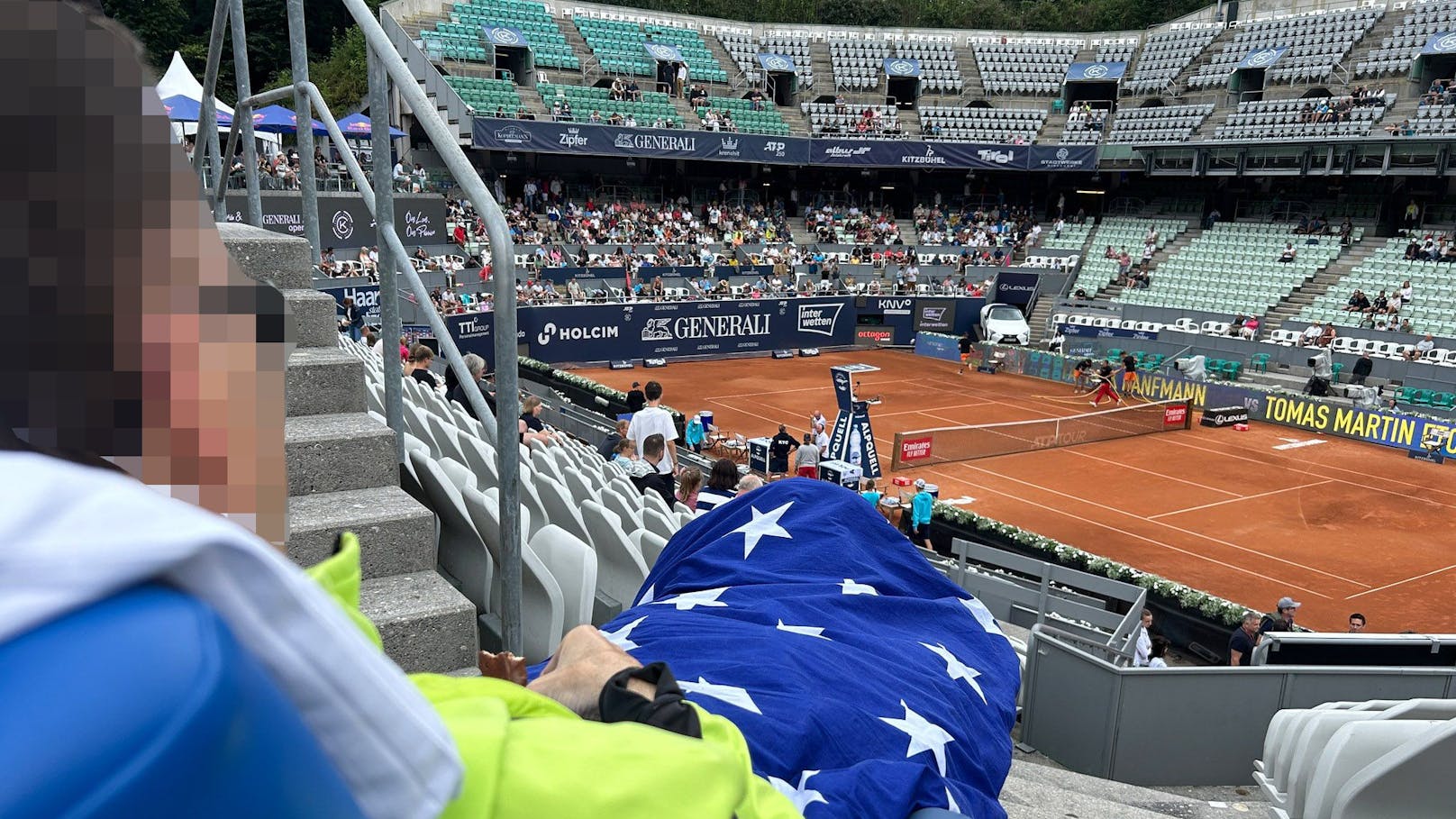 Sein großer Wunsch wurde erfüllt: Die Rollenden Engel brachten Franz zum Generali Open.