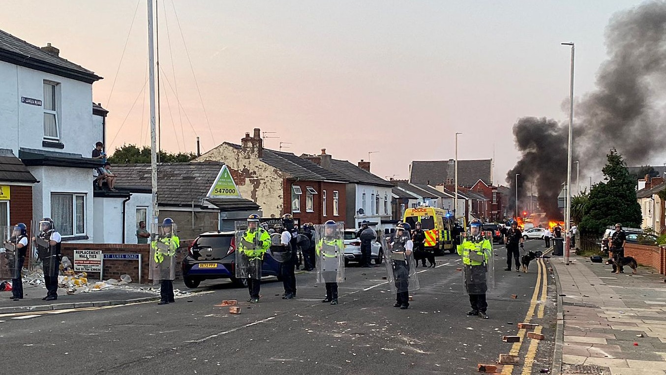 In Southport kam es zu schweren Ausschreitungen.
