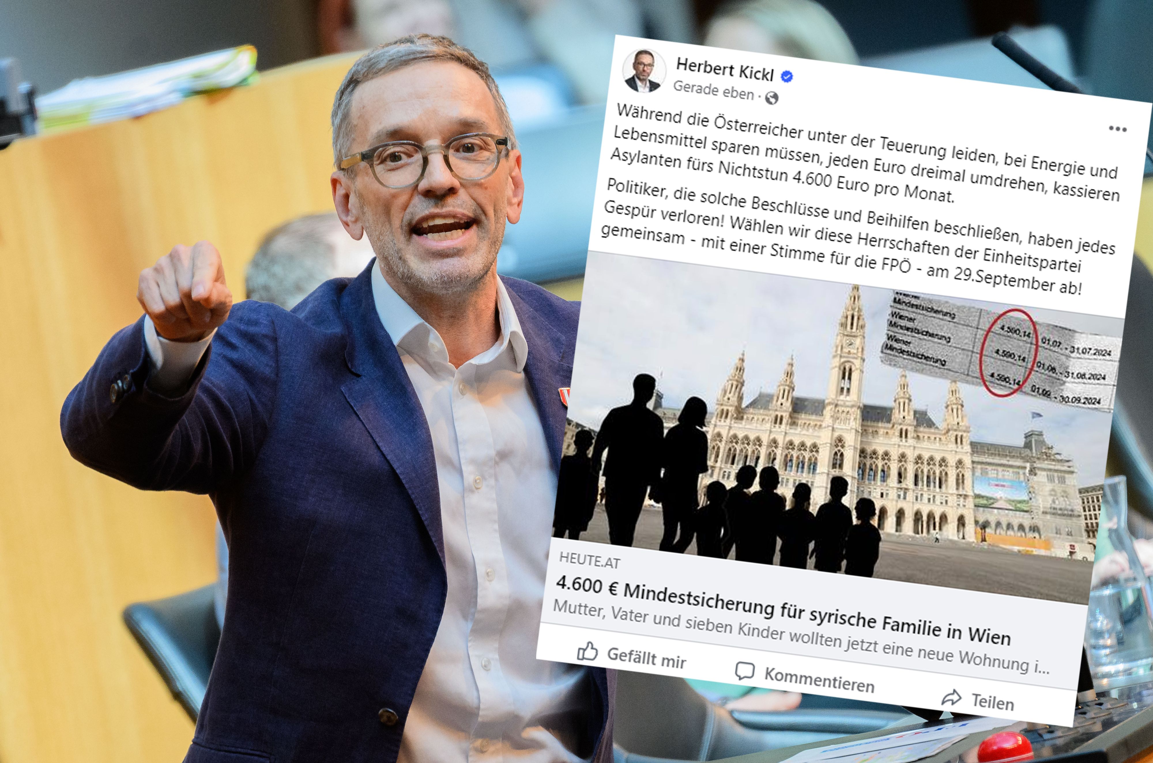FPÖ-Chef Herbert Kickl äußert sich zur 