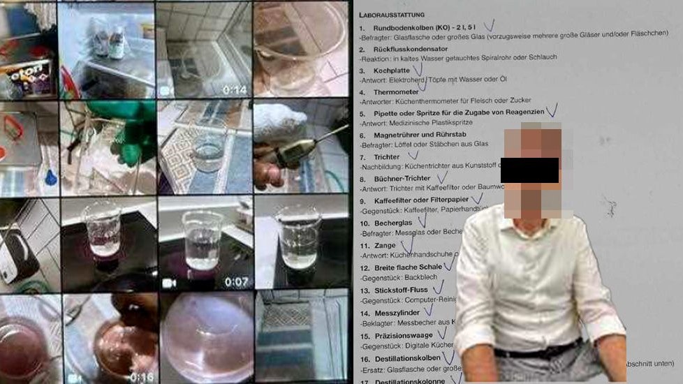 Die Videos vom Handy des Verdächtigen (r.); ein Auszug aus seinen "10 Gebote" zur Meth-Herstellung.