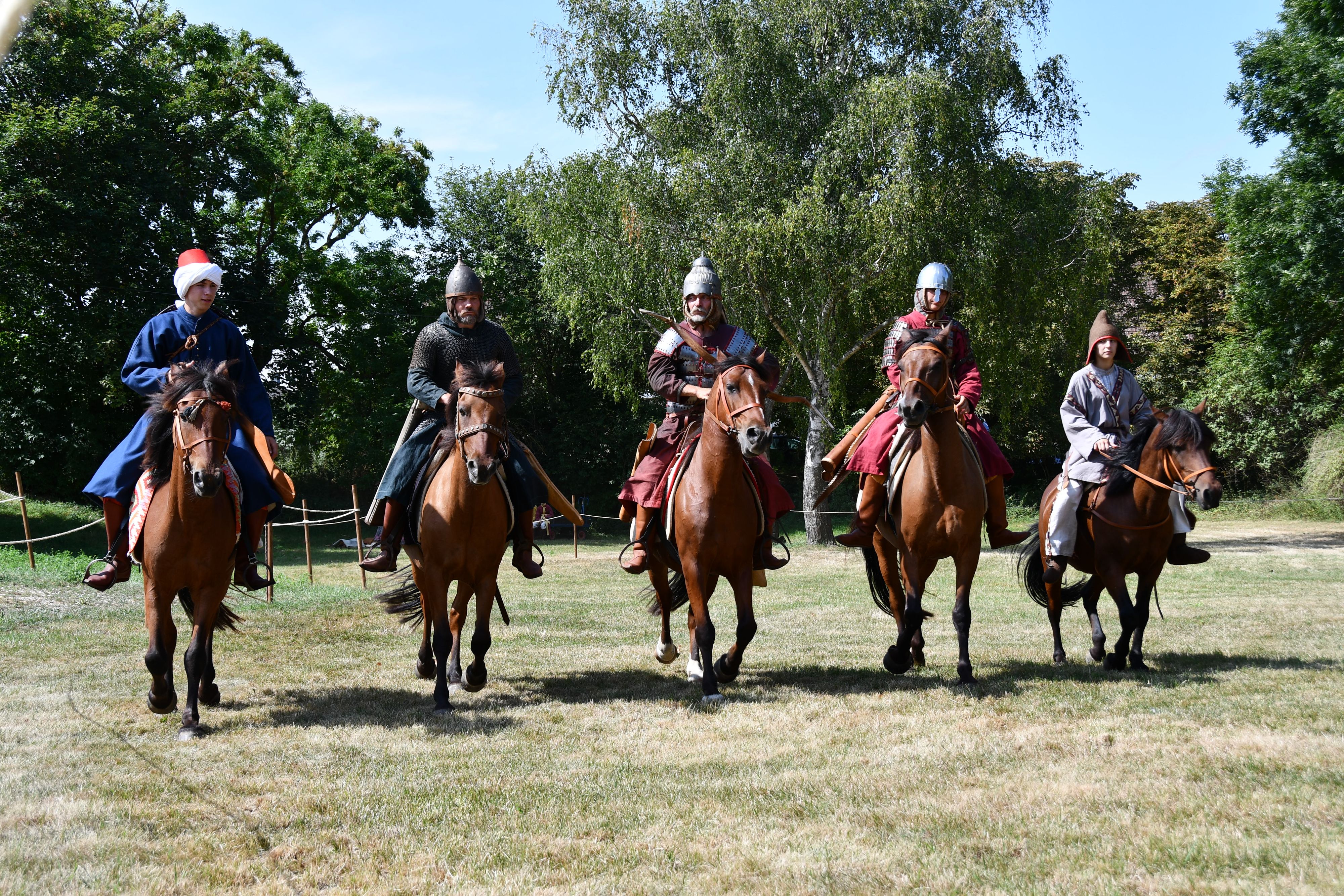Die Reitertruppe der Hunnen