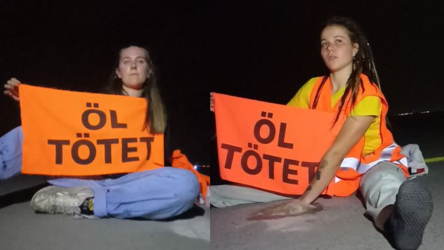 Mehrere Klimaaktivisten haben in der Nacht zum Donnerstag den Flughafen Leipzig lahmgelegt.