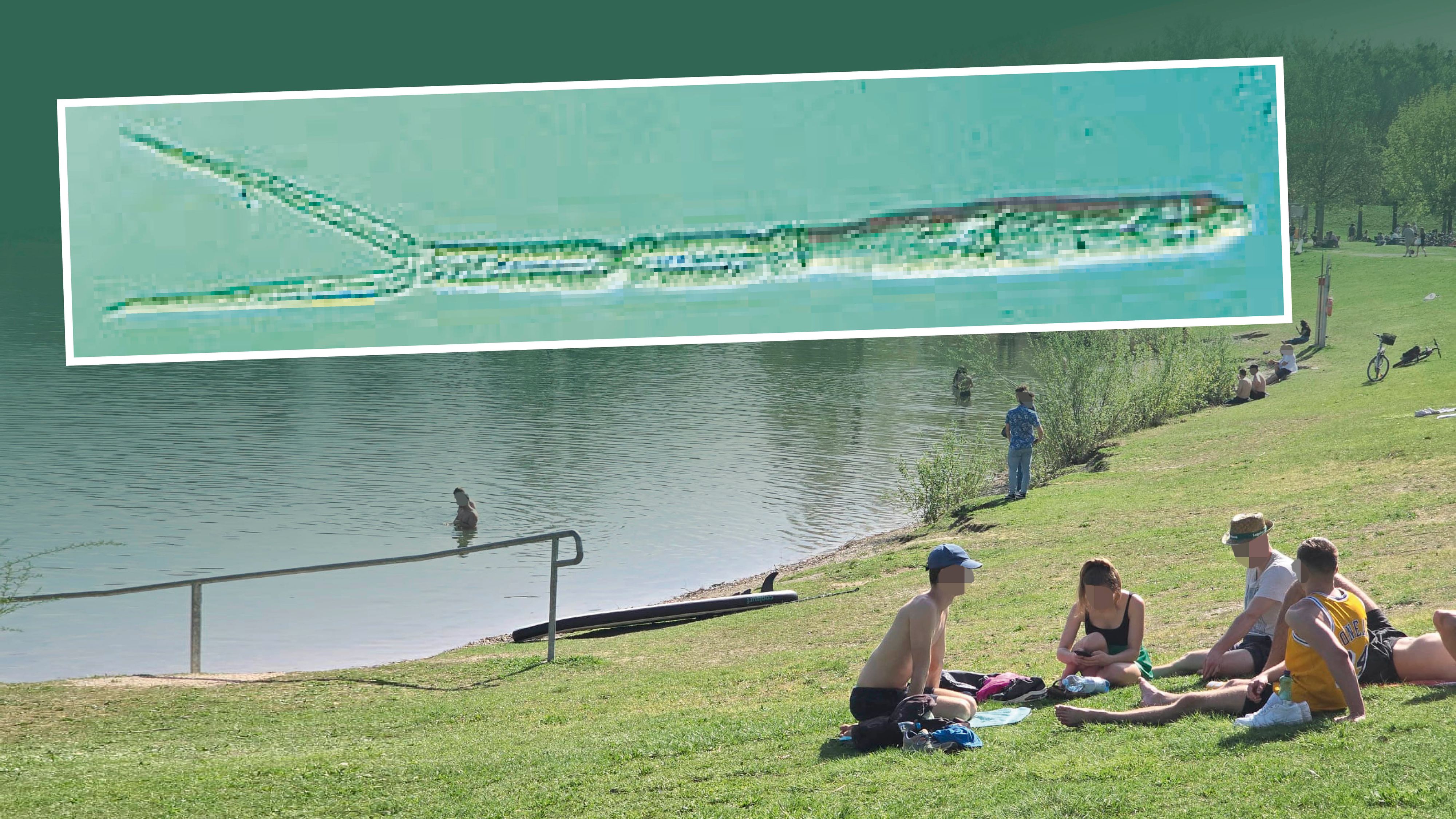 Kommen auch in oö Seen vor: mikroskopisch kleine Larven von Würmern, die sich in die menschliche Haut bohren.