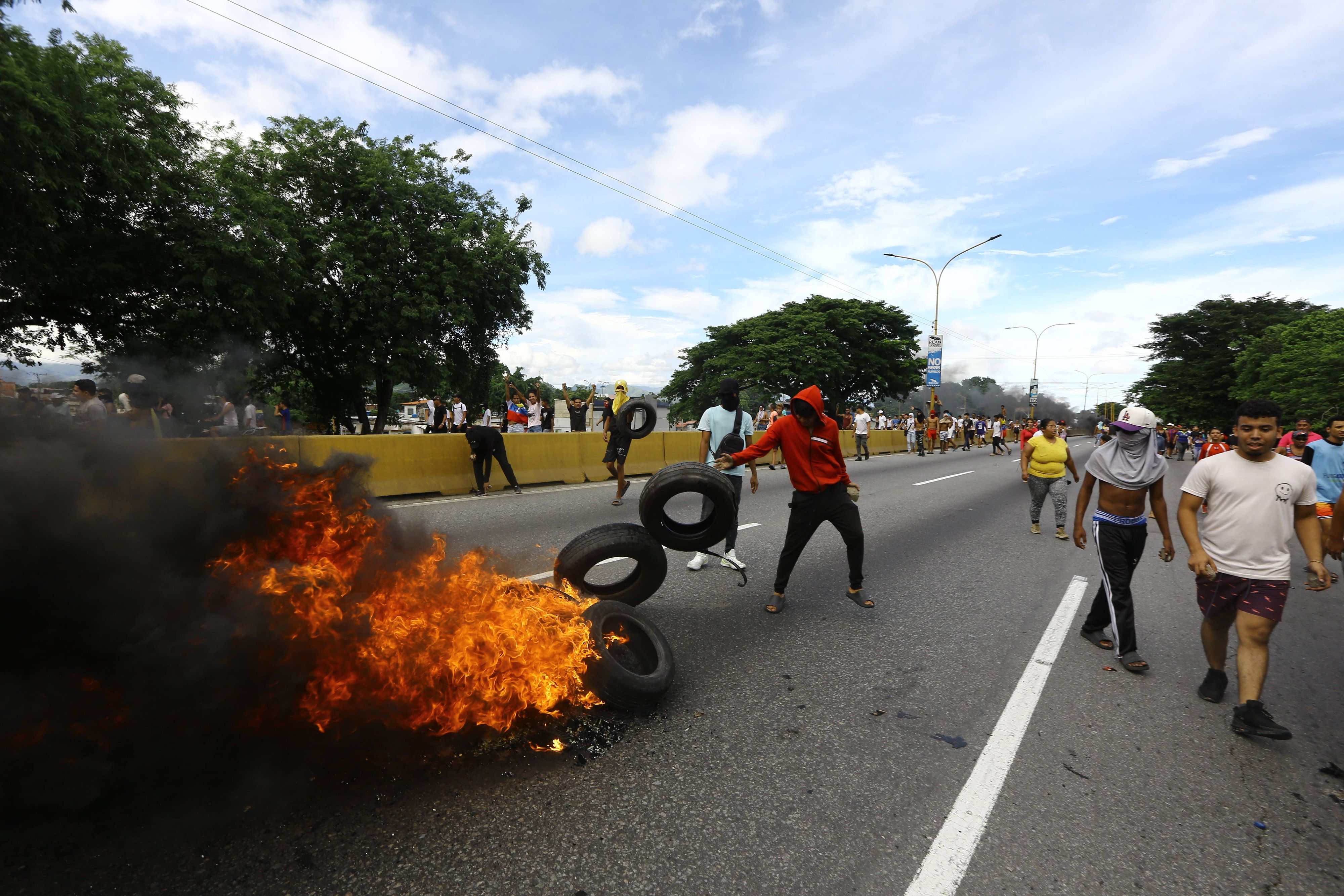 Nach der Präsidentschaftswahl in Venezuela kommt es zu heftigen Protesten. 