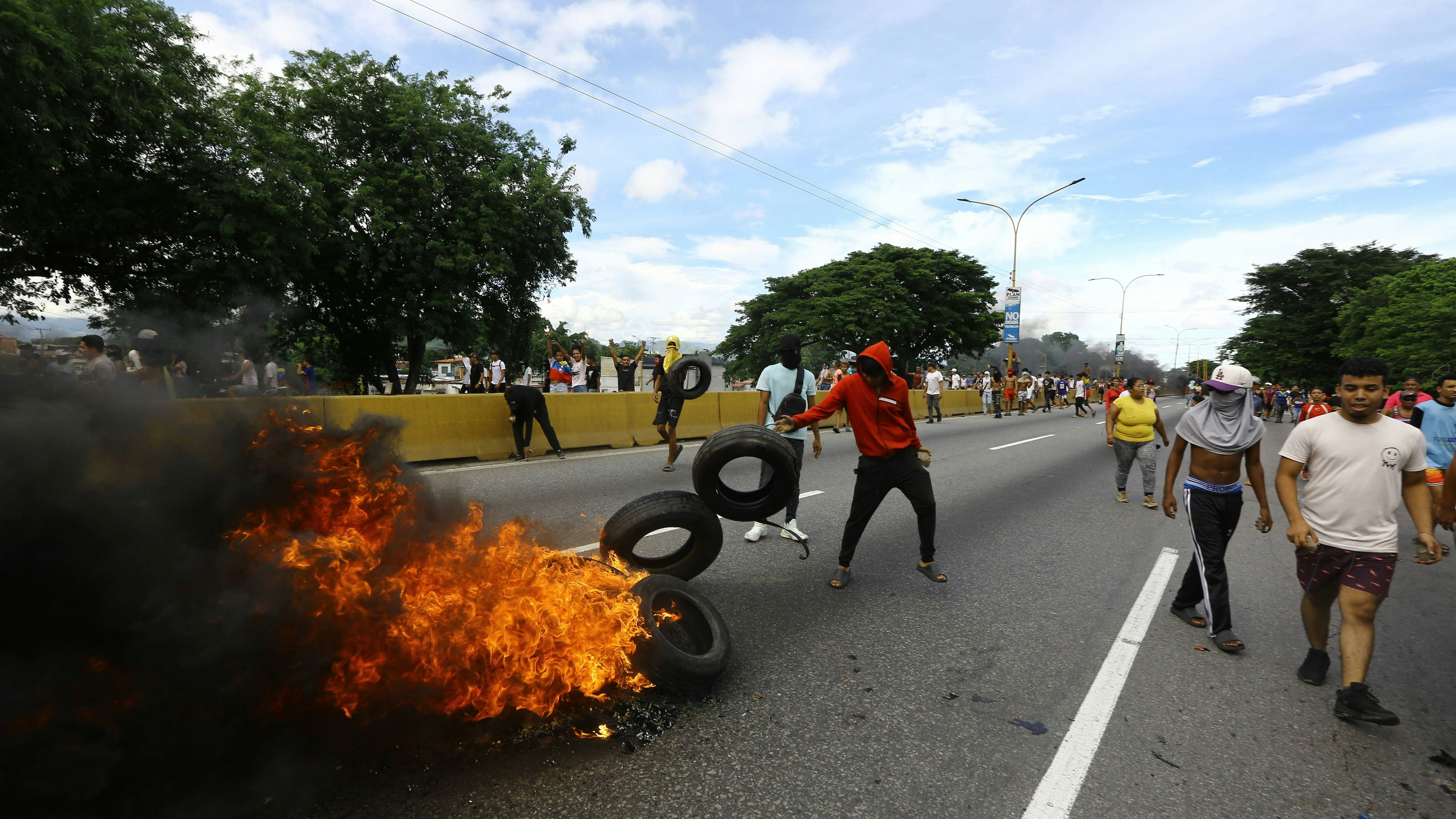 Nach der Präsidentschaftswahl in Venezuela kommt es zu heftigen Protesten. 
