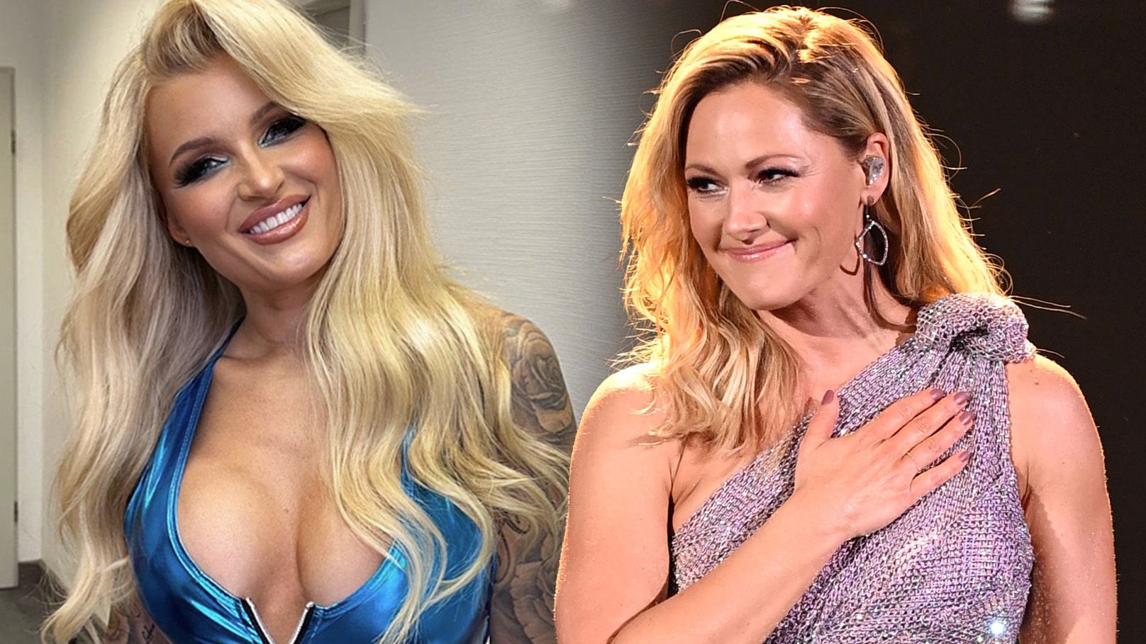 RoxxyX hat ein Tattoo von Helene Fischers Gesicht.