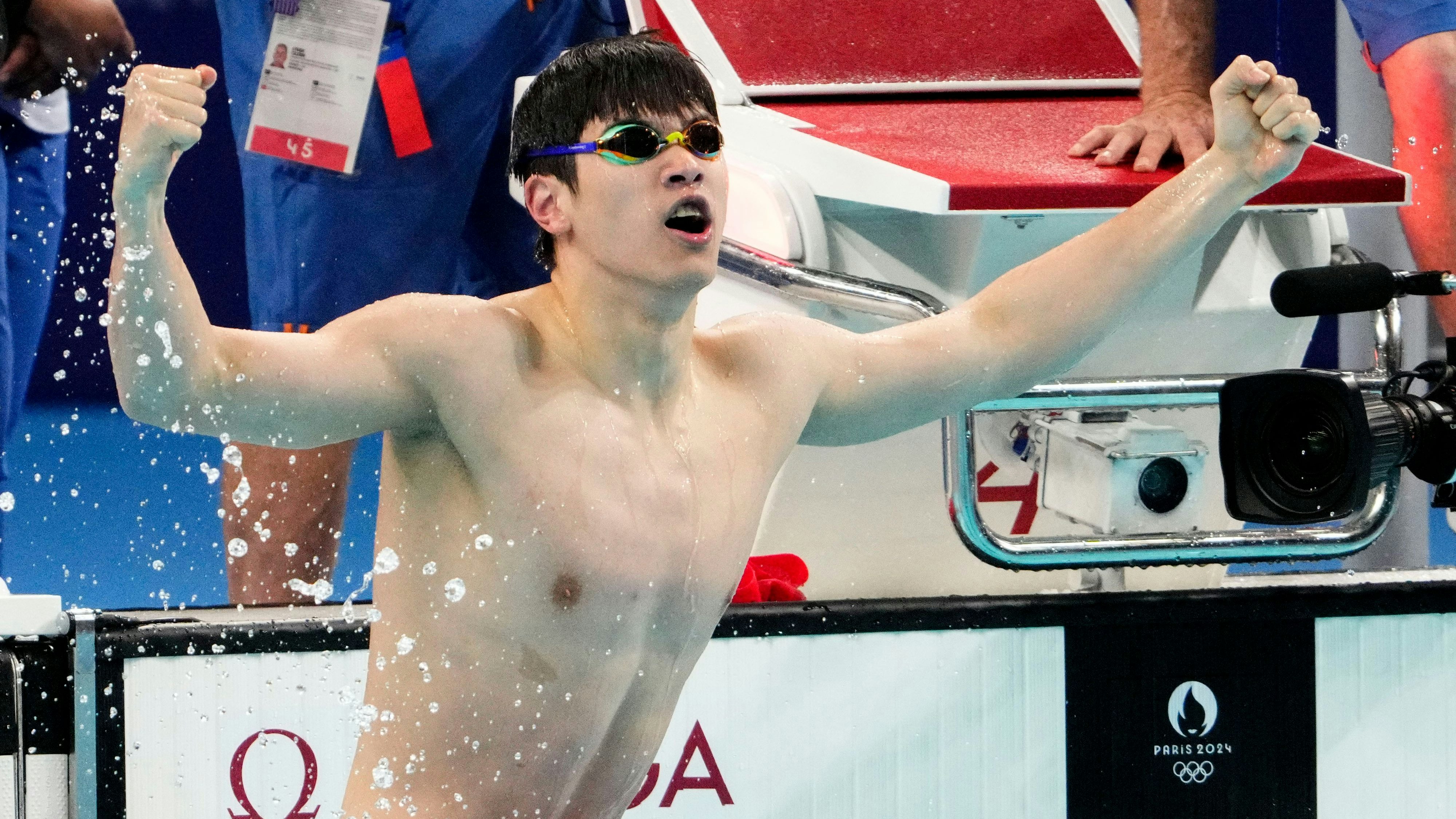 Japans Weltrekord-Schwimmer Zhanle Pan. 