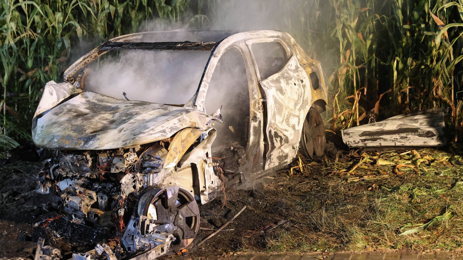 Tödlicher Frontalcrash – Insassen verbrennen in Wrack