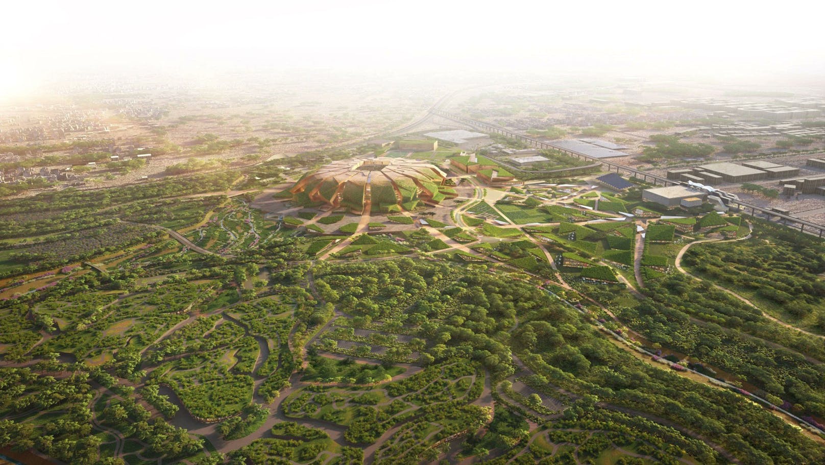 <strong>King Salman International Stadium, Riad</strong>: Hier, im künftig größten Stadion Saudi-Arabiens, soll 2034 das Finale der WM stattfinden. Entworfen wurde es vom Architekturbüro Populous, das auch für einige andere Projekte zur WM verantwortlich ist. Hier sollen 92.000 Menschen Platz finden.