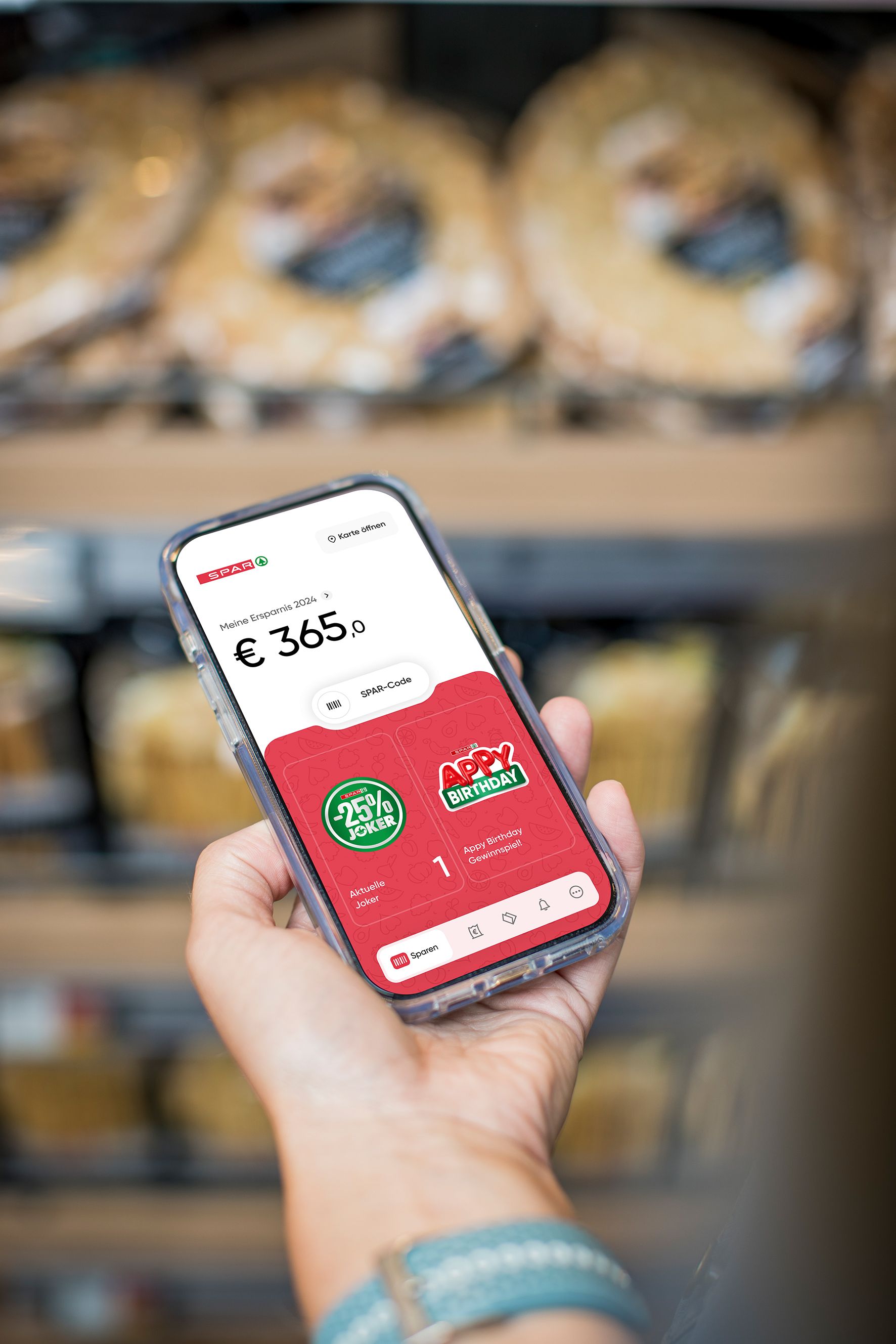 Spar feiert mit Rabatt-Jokern und Geburtstags-Gutscheinen den Start seiner Kunden-App vor einem Jahr.