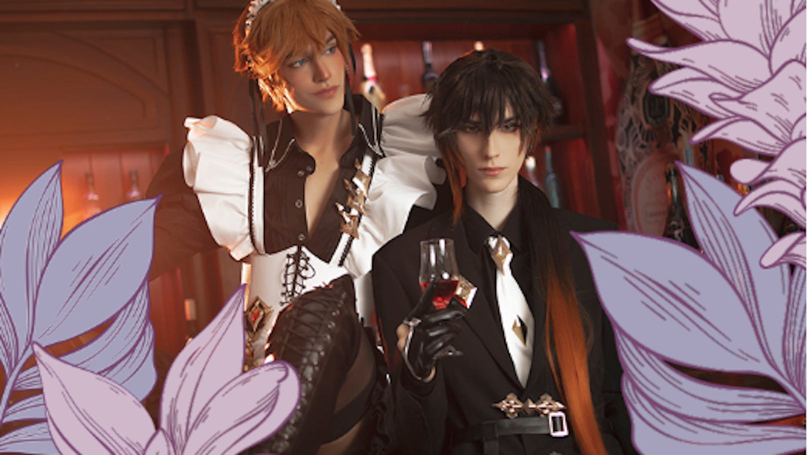 Shunsuke (li) &amp; Ariderion (re) sind professionelle Cosplayer.