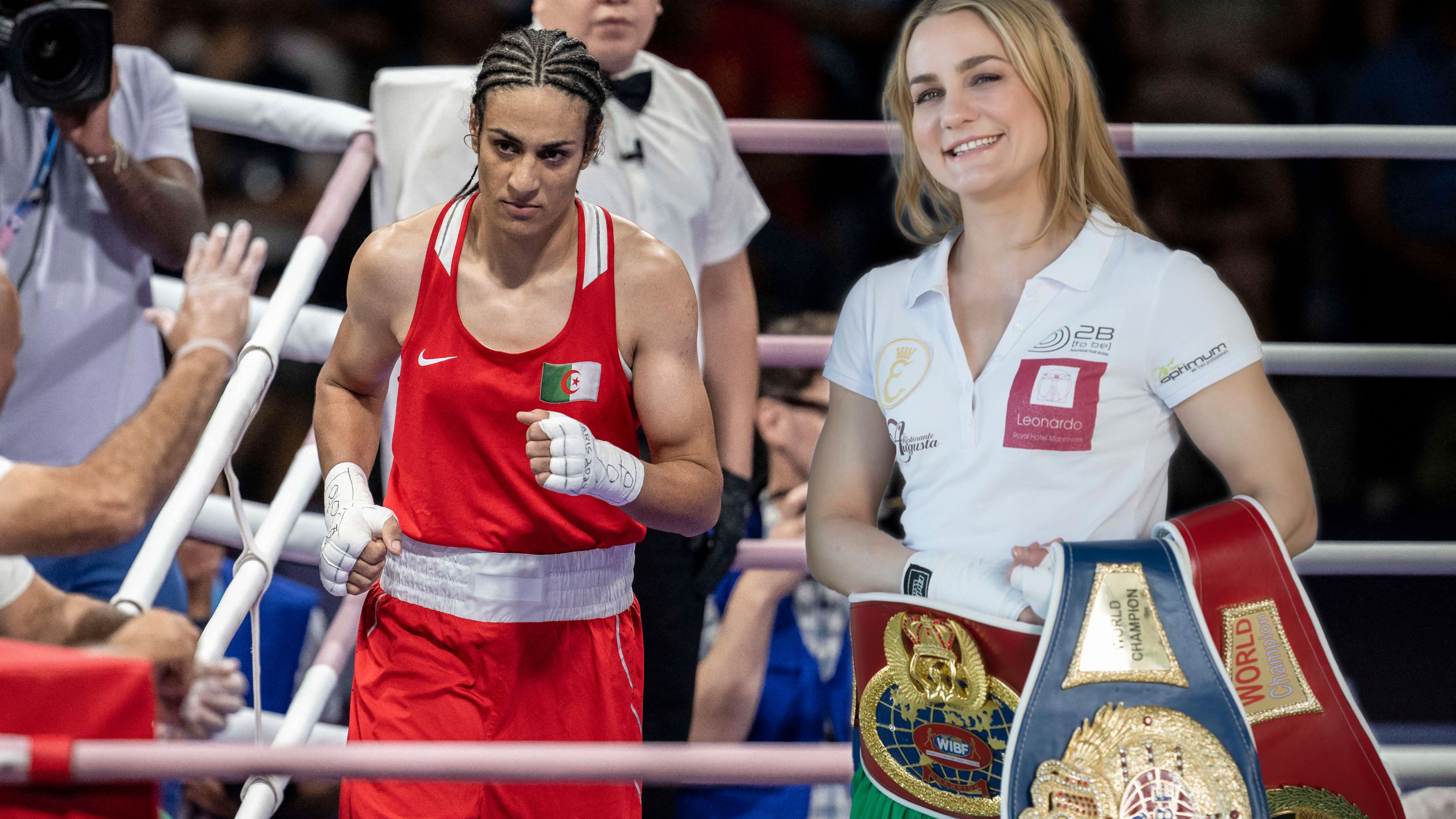 Imane Khelif (l.) steht bei Olympia im Fokus. Box-Star Nicole Wesner analysiert den Fall für 