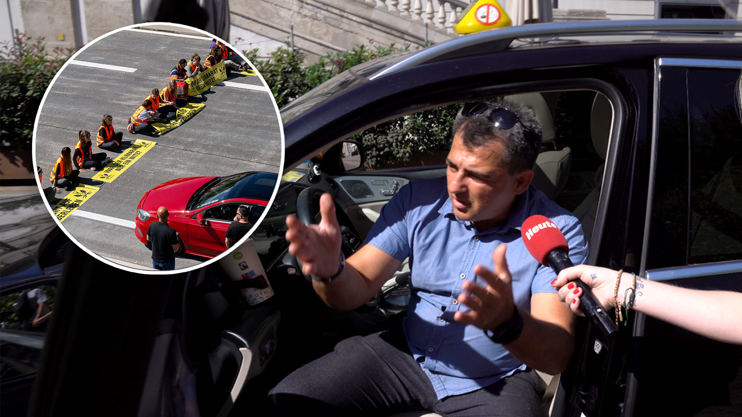 Ein Wiener Taxifahrer steckte im Stau fest und verlor wichtige Kunden.