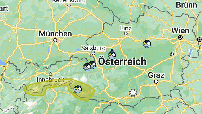 Aktuelle Schwergewitterprognose