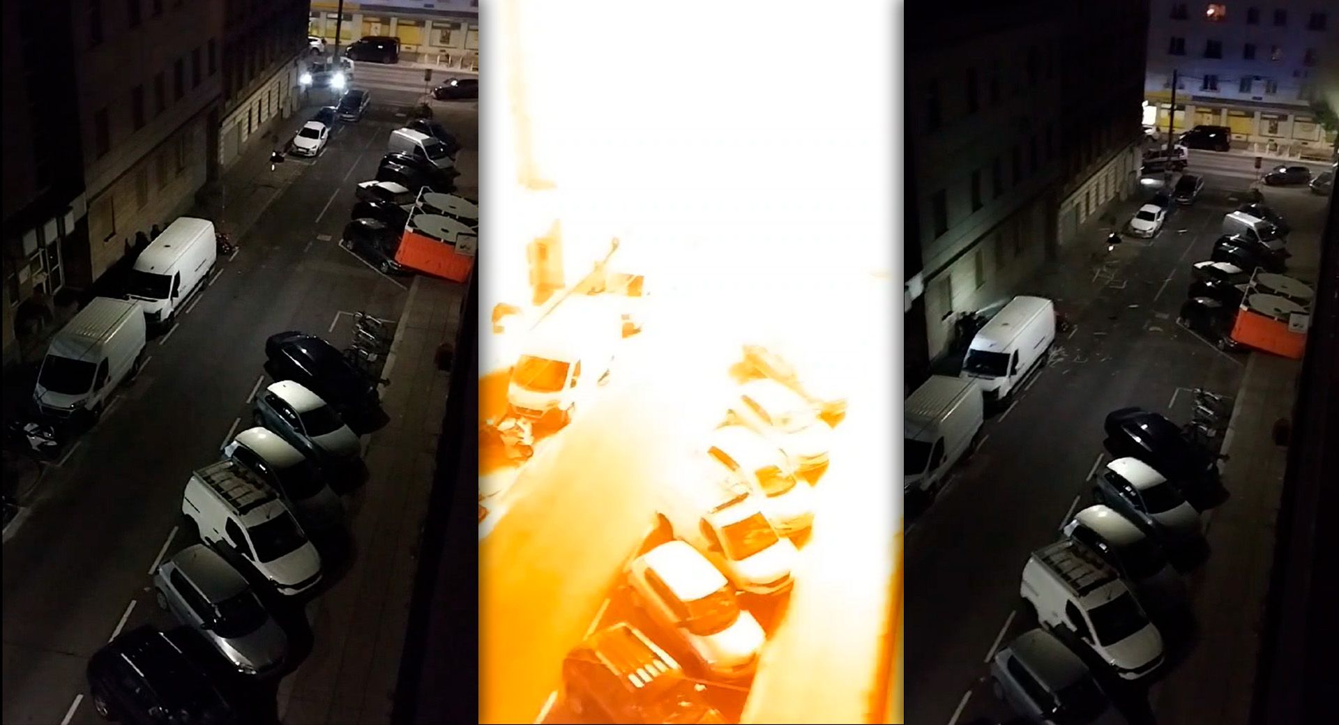 Ein Video zeigt den Moment, als die Wohnung in die Luft gejagt wurde.