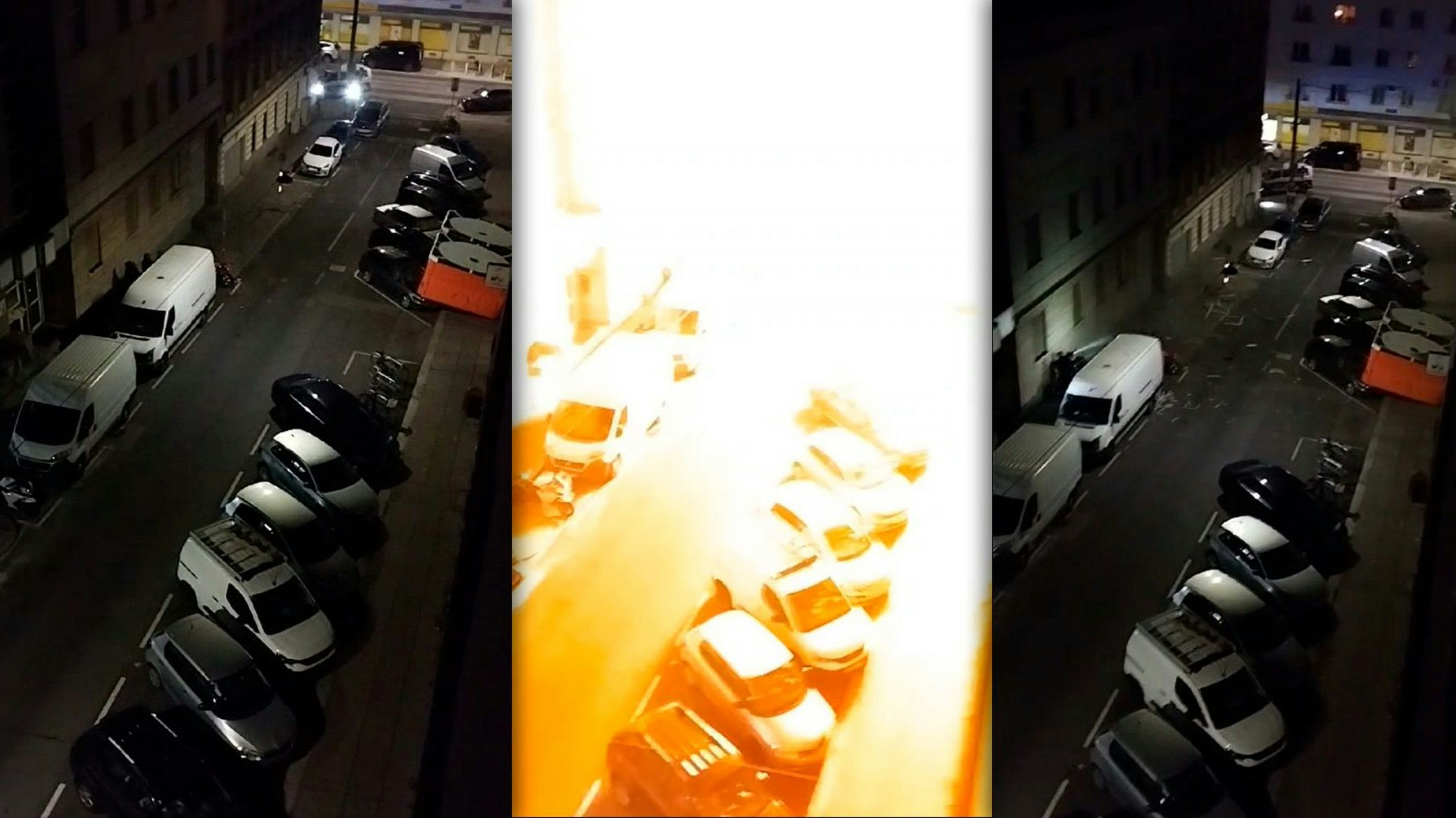 Ein Video zeigt den Moment, als die Wohnung in die Luft gejagt wurde.