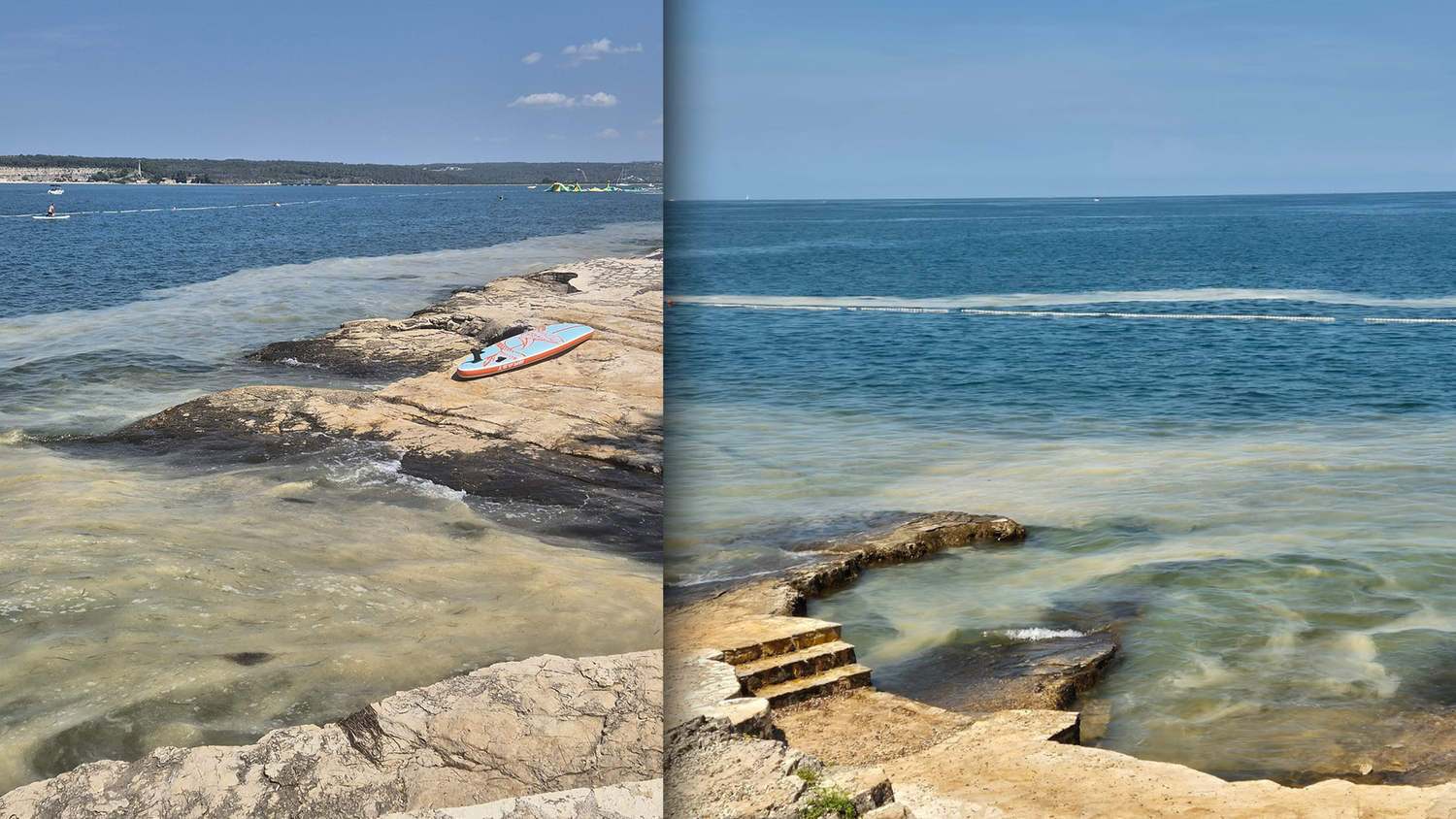 Der "Algenschleim" zieht sich laut der Wienerin über die ganze Länge der Urlaubsanlage.