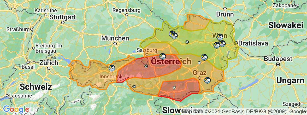 Schwere Gewitter ziehen am Mittwoch über Teile Österreichs hinweg. 