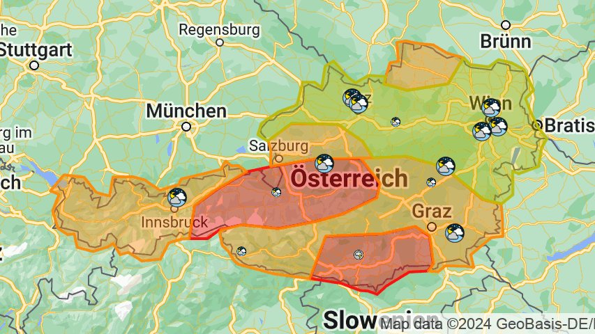 Heute.at - Kräftige Gewitter – Hagel und Starkregen im Anmarsch