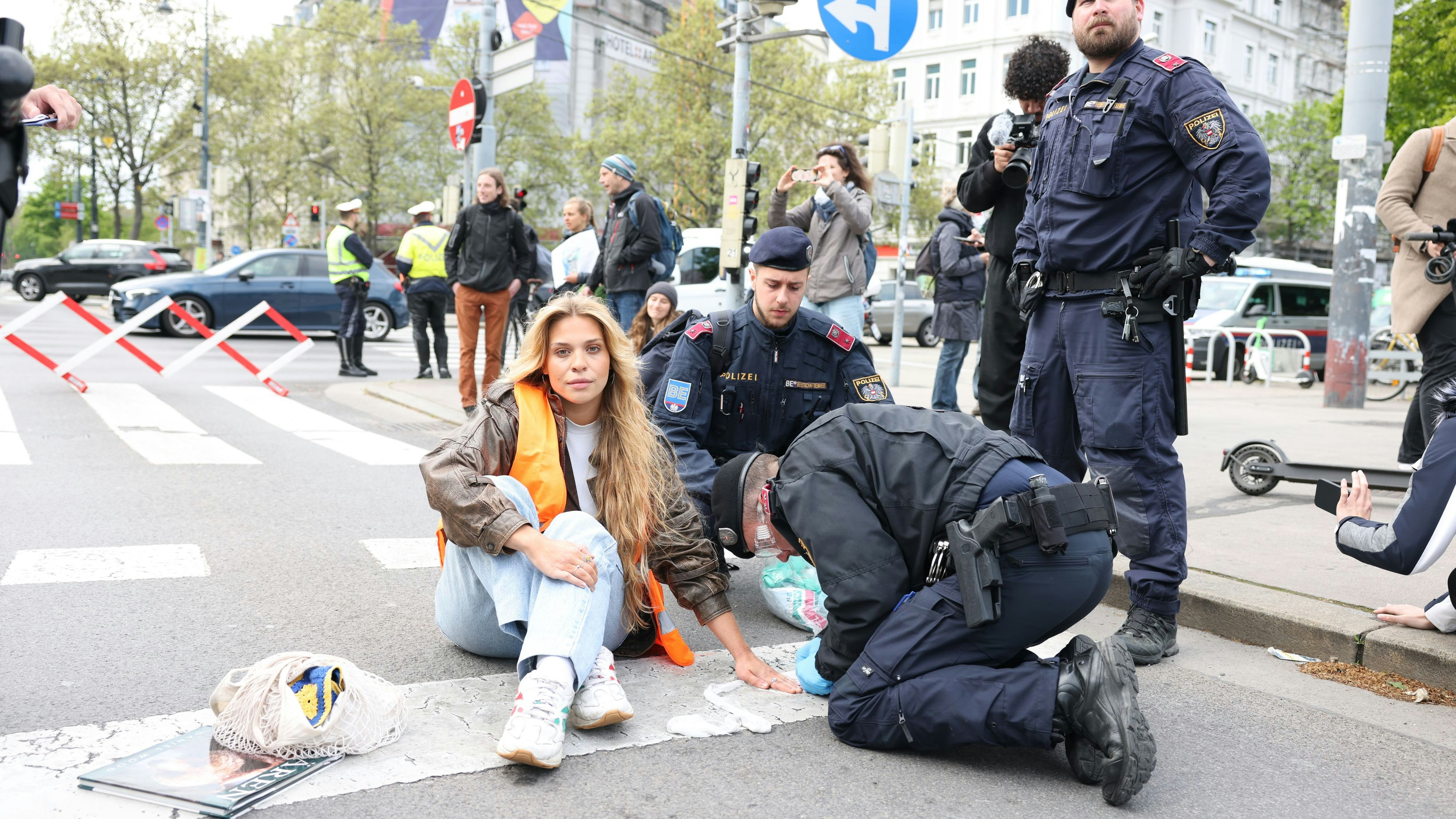 Anja Windl im Einsatz bei der Wiener Urania