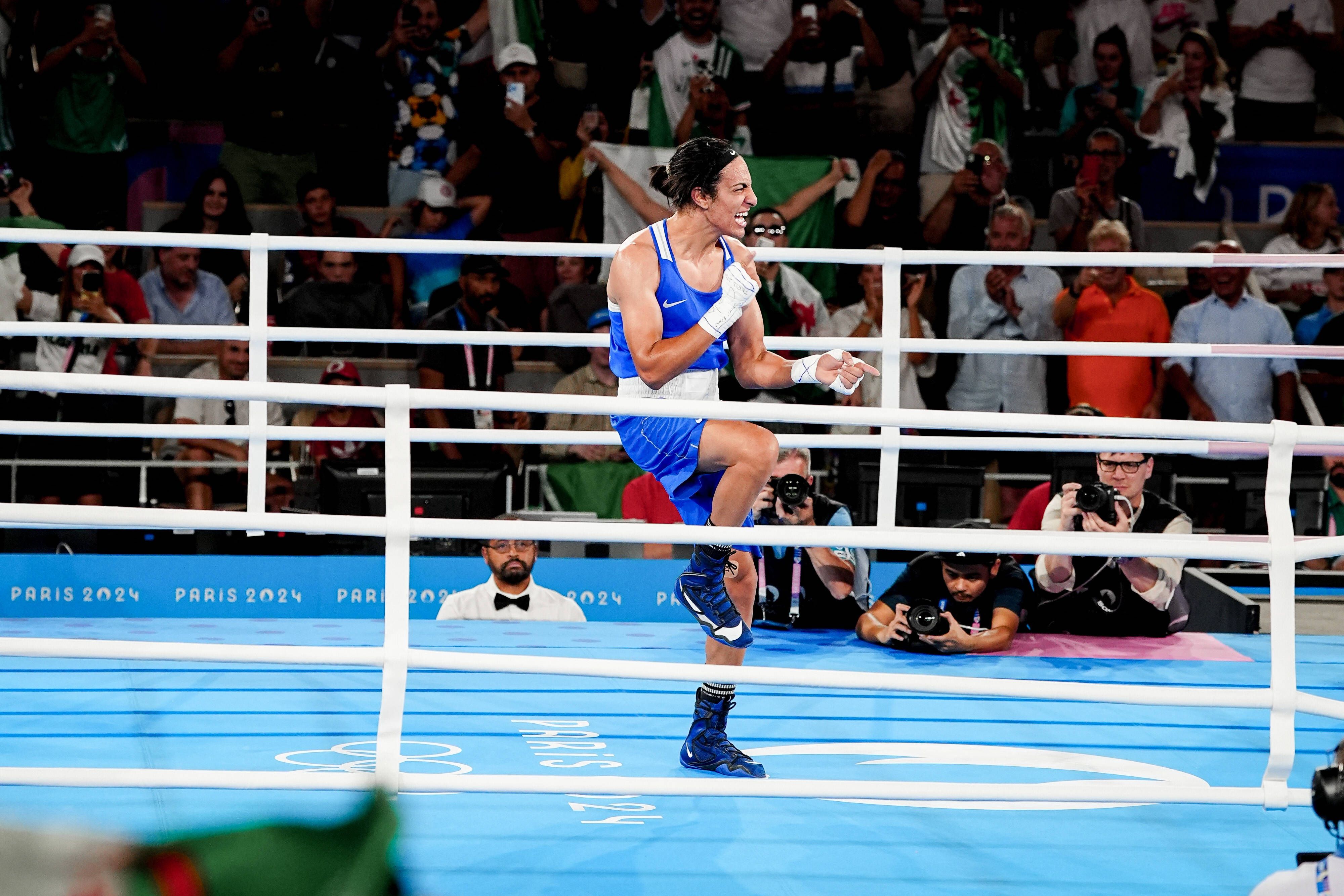 Imane Khelif tanzt im Ring