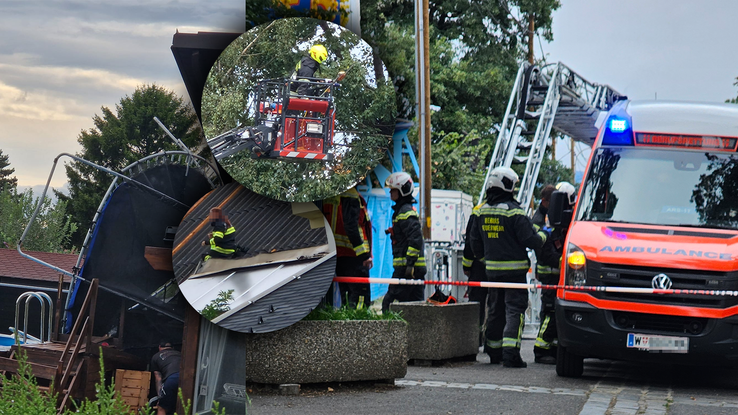 Großes Unwetter-Chaos in Wien und Umgebung! Die Feuerwehr hatte am späten Donnerstagnachmittag reichlich zu tun.