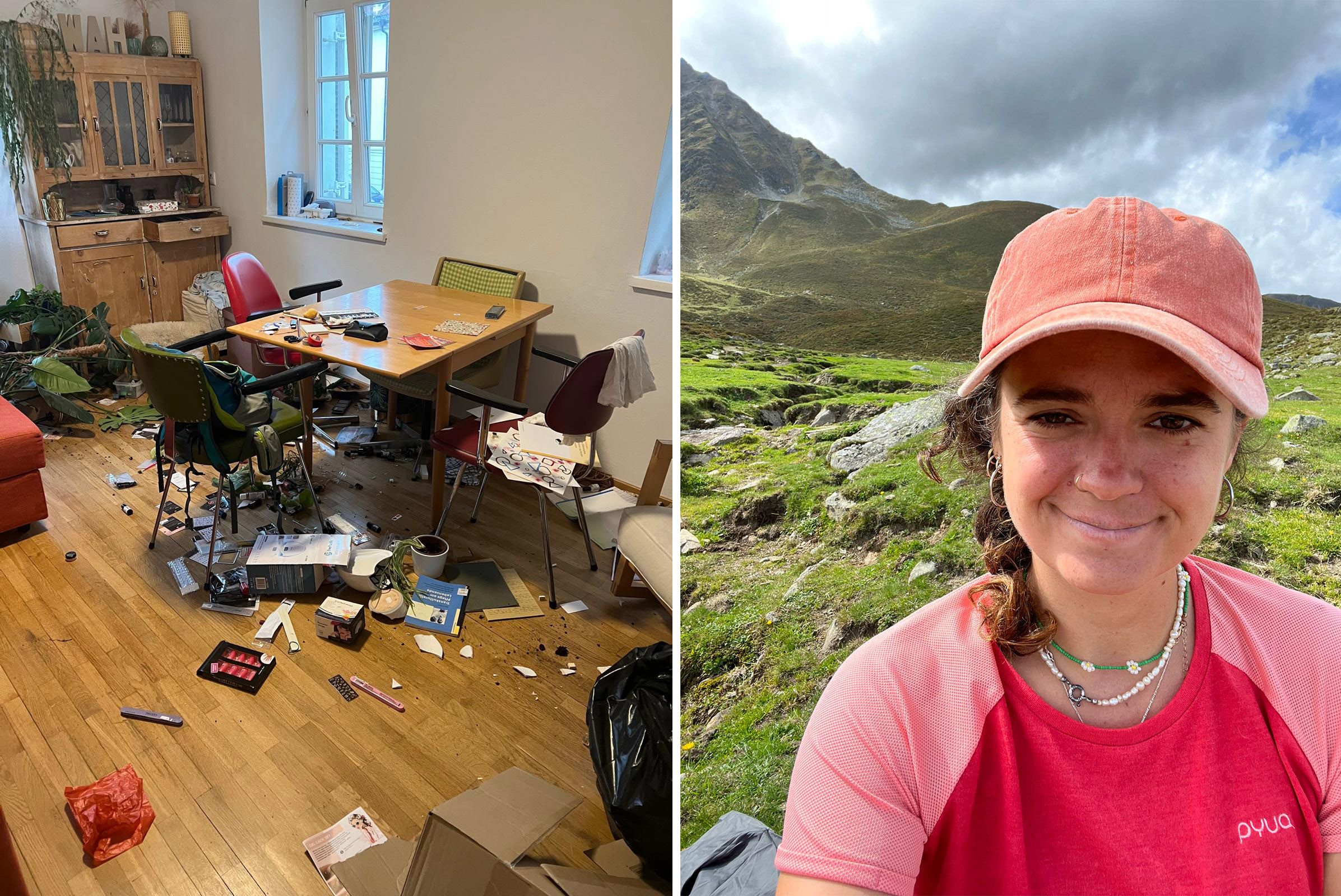 Die Wohnung von Sabine Ö. (r.) wurde vollkommen auseinander genommen.