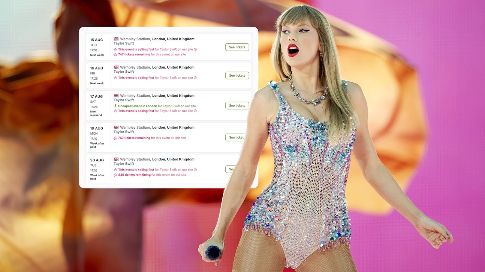 Plötzlich verkaufen Hunderte Swifties ihre Tickets