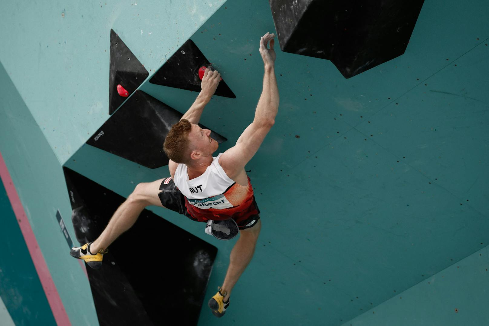 Keiner war besser als Jakob Schubert im Lead, der Slowene Adam Ondra kam genauso bis zum vorletzten Griff. 