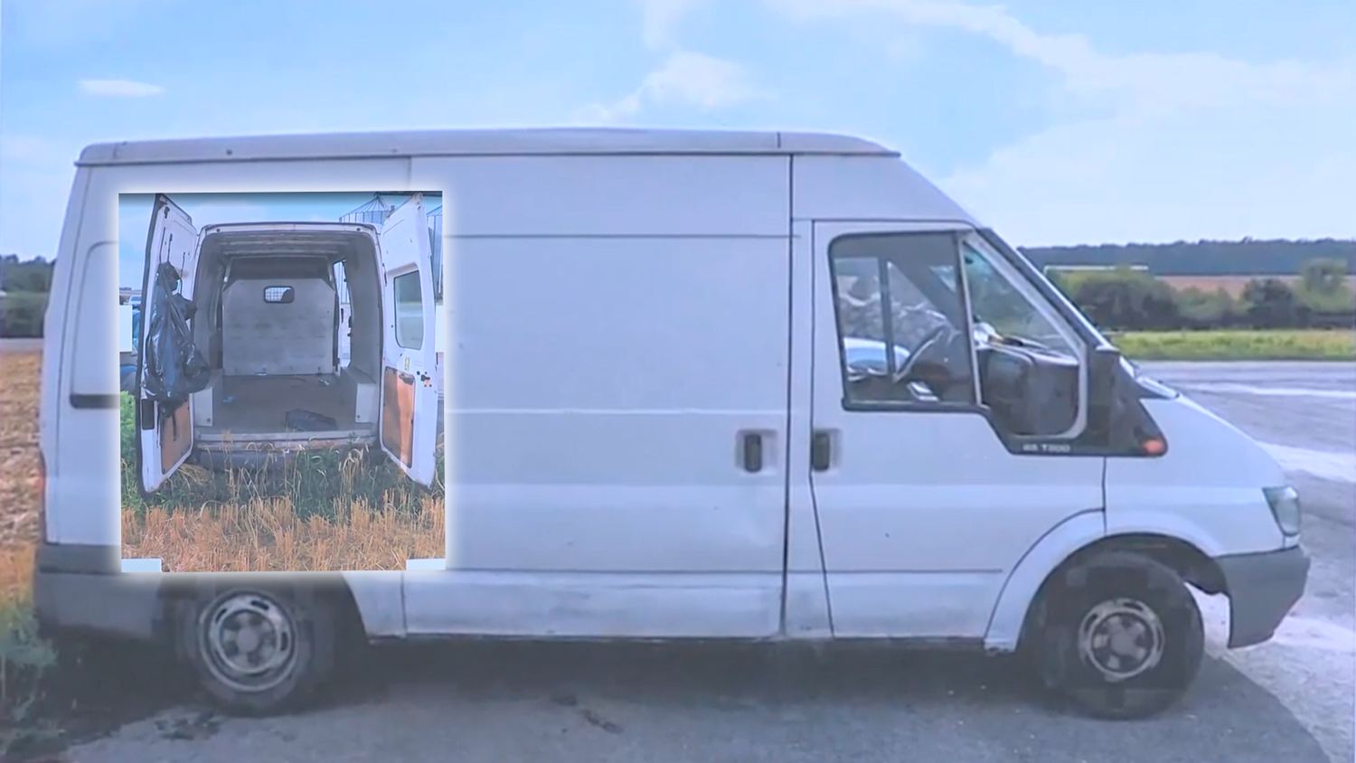 In diesen Kastenwagen wurden 19 Migranten gepfercht. 