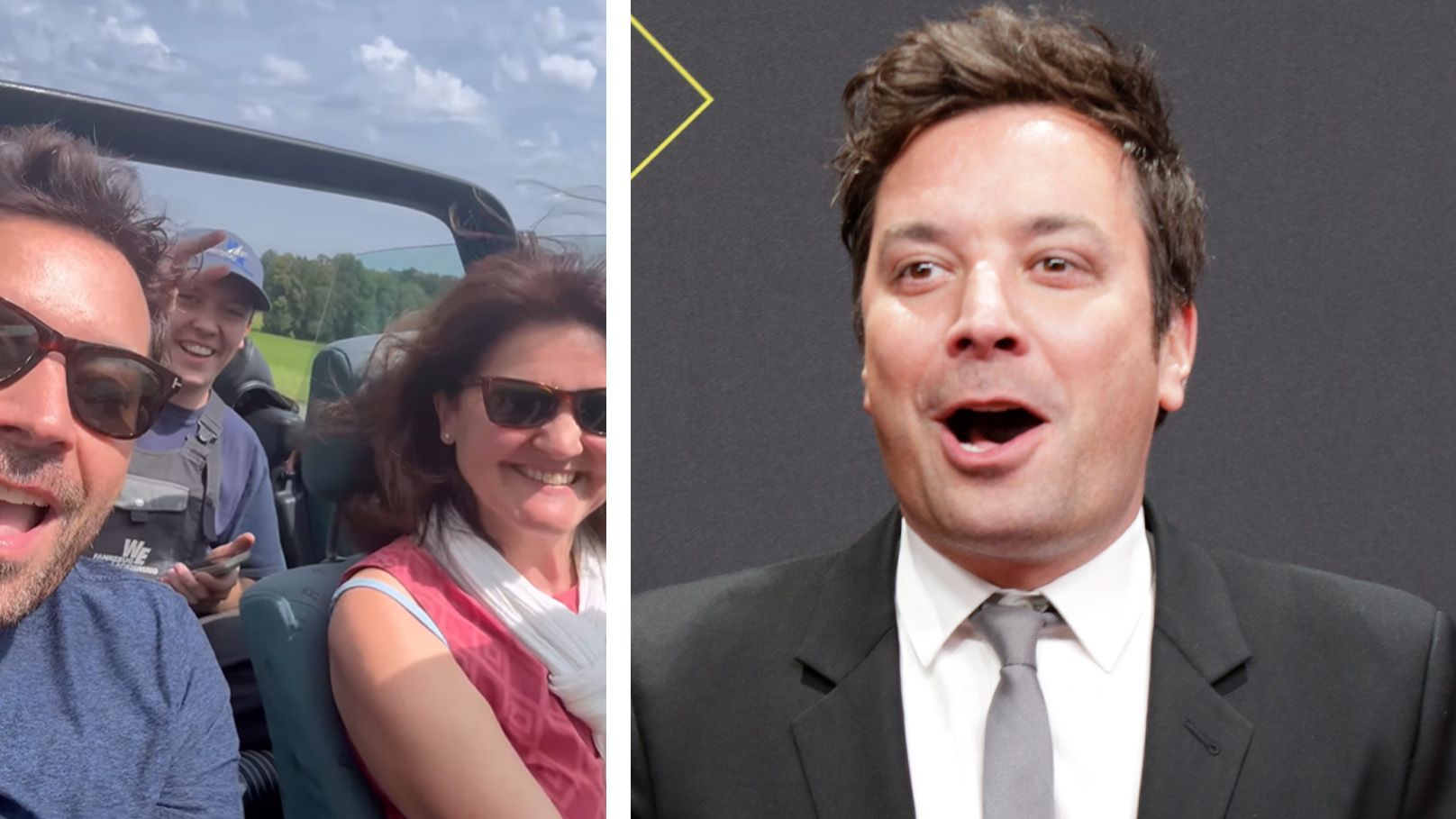 Jimmy Fallon ließ sich in Bayern von Fremden retten.