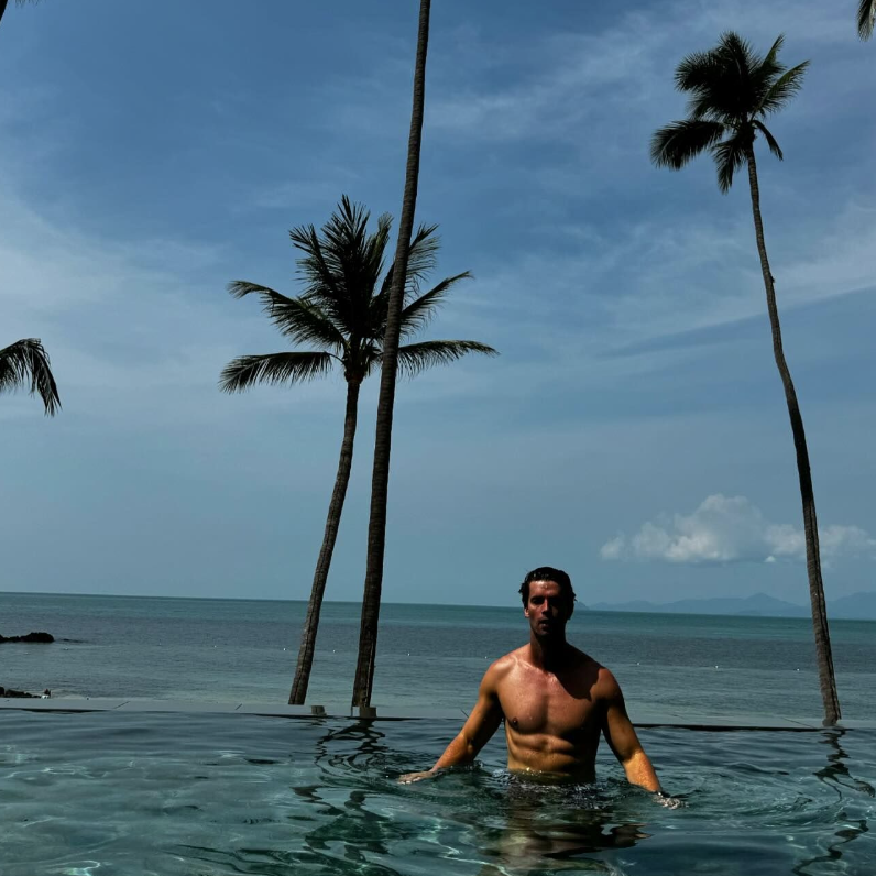 Patrick Schwarzenegger war auch fleißig im Gym.
