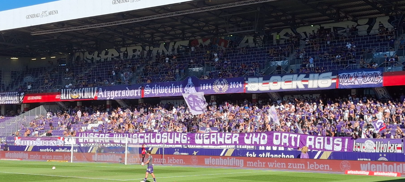Die Austria-Fans haben eine klare Meinung.