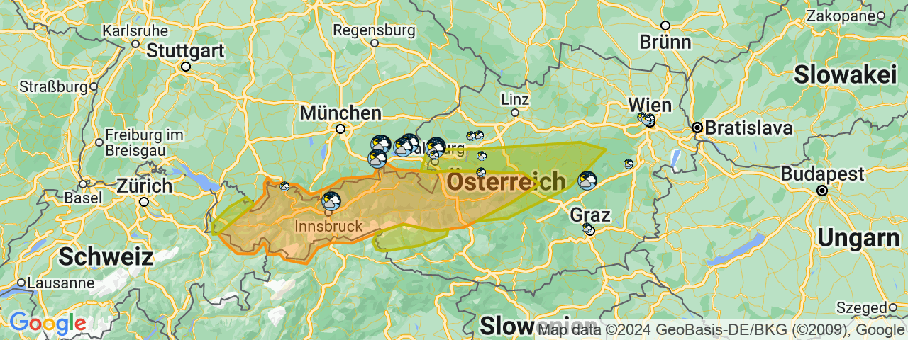 Am Montag ziehen schwere Gewitter über Teile Österreichs hinweg. 
