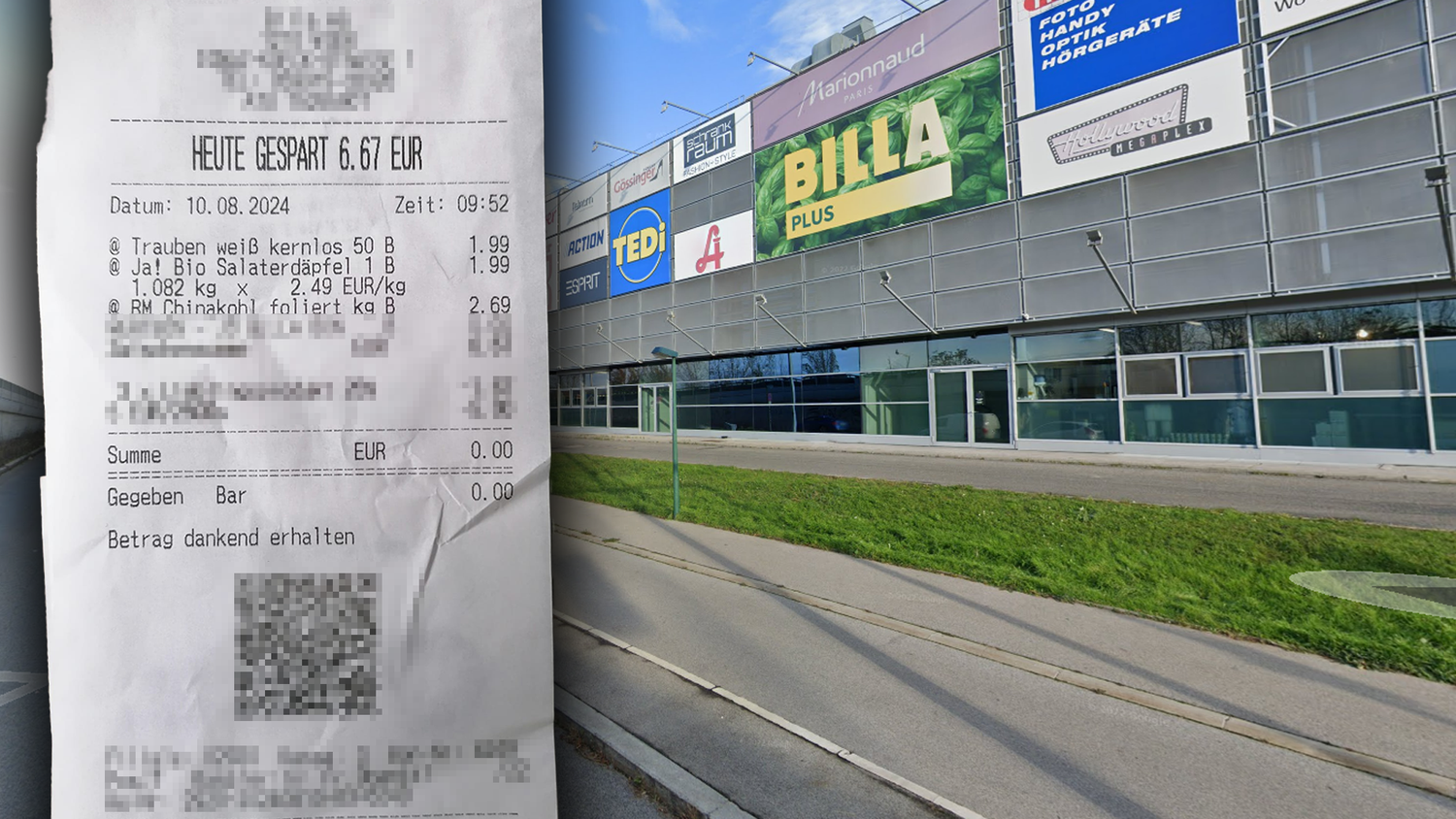 Für seinen Einkauf zahlte ein Wiener absolut nichts. 