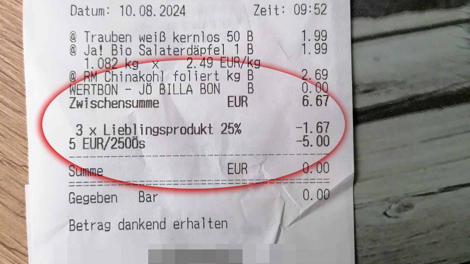 Darum zahlte ein Billa beim örtlichen Supermarkt nichts.